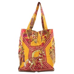 Hermes Silky Pop Tote Printed Silk