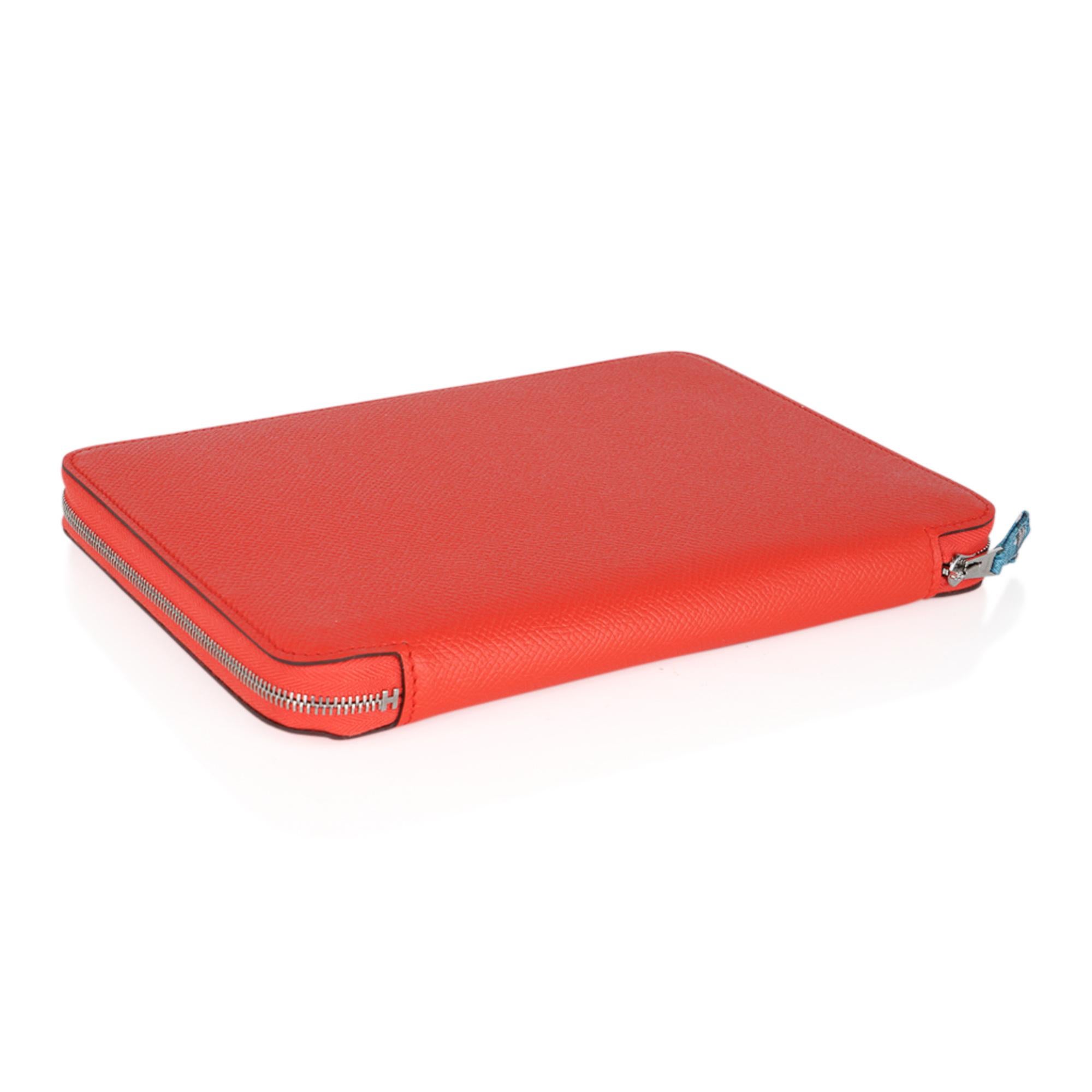 Hermes Silkydaily Globe-Trotter Agenda Cover Rose Jaipur Epsom Leather 5