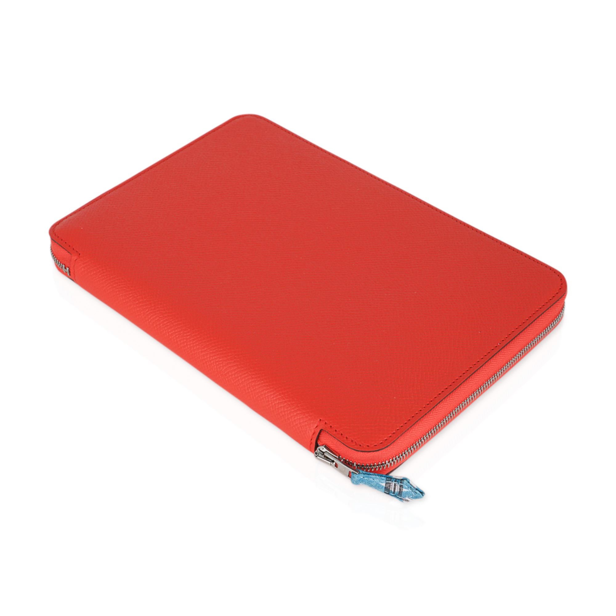 Hermes Silkydaily Globe-Trotter Agenda Cover Rose Jaipur Epsom Leather In New Condition In Miami, FL