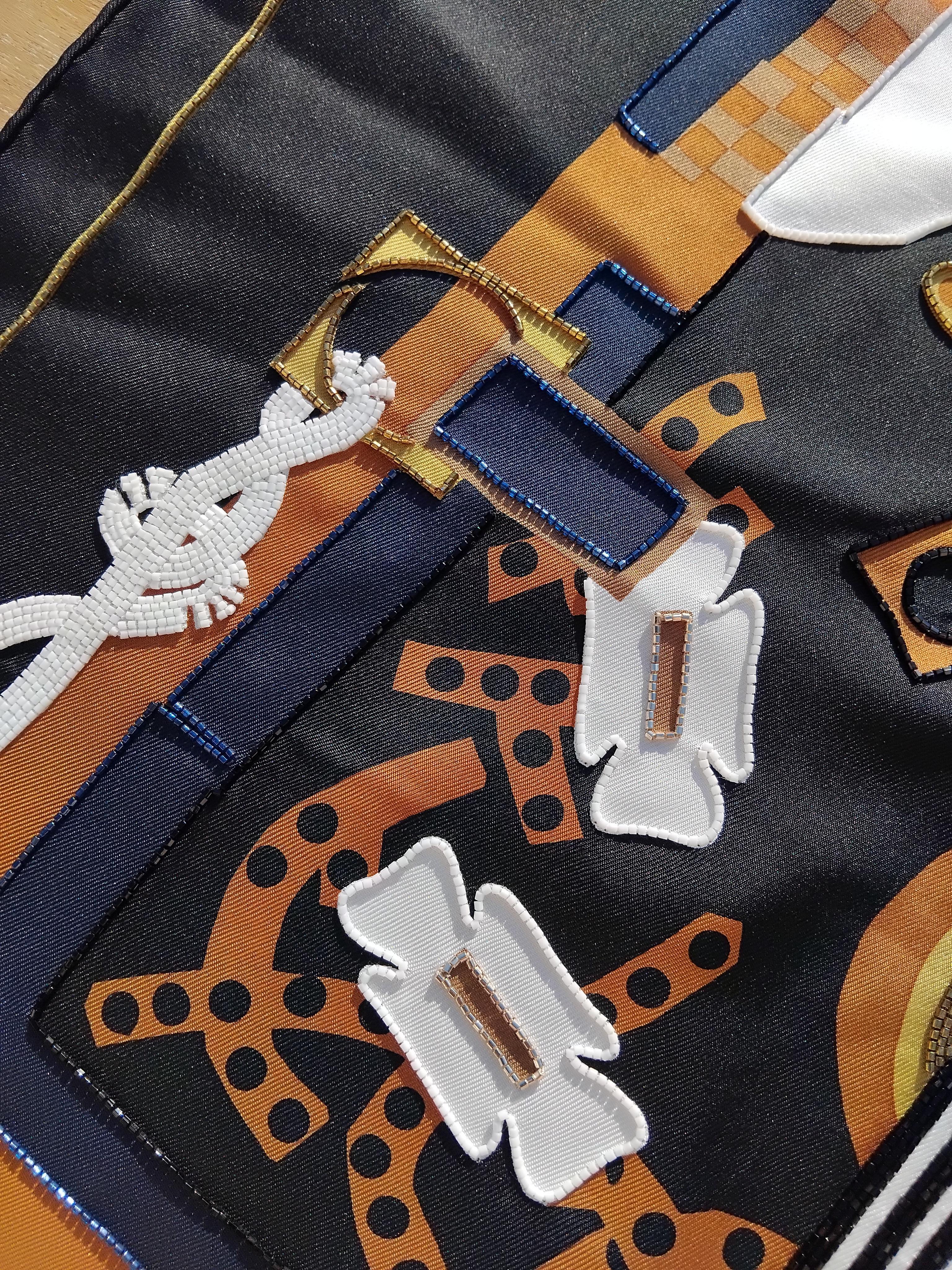 Hermès Silla De Gaucho Embroidered Silk Scarf Limited Edition 86 cm For Sale 9