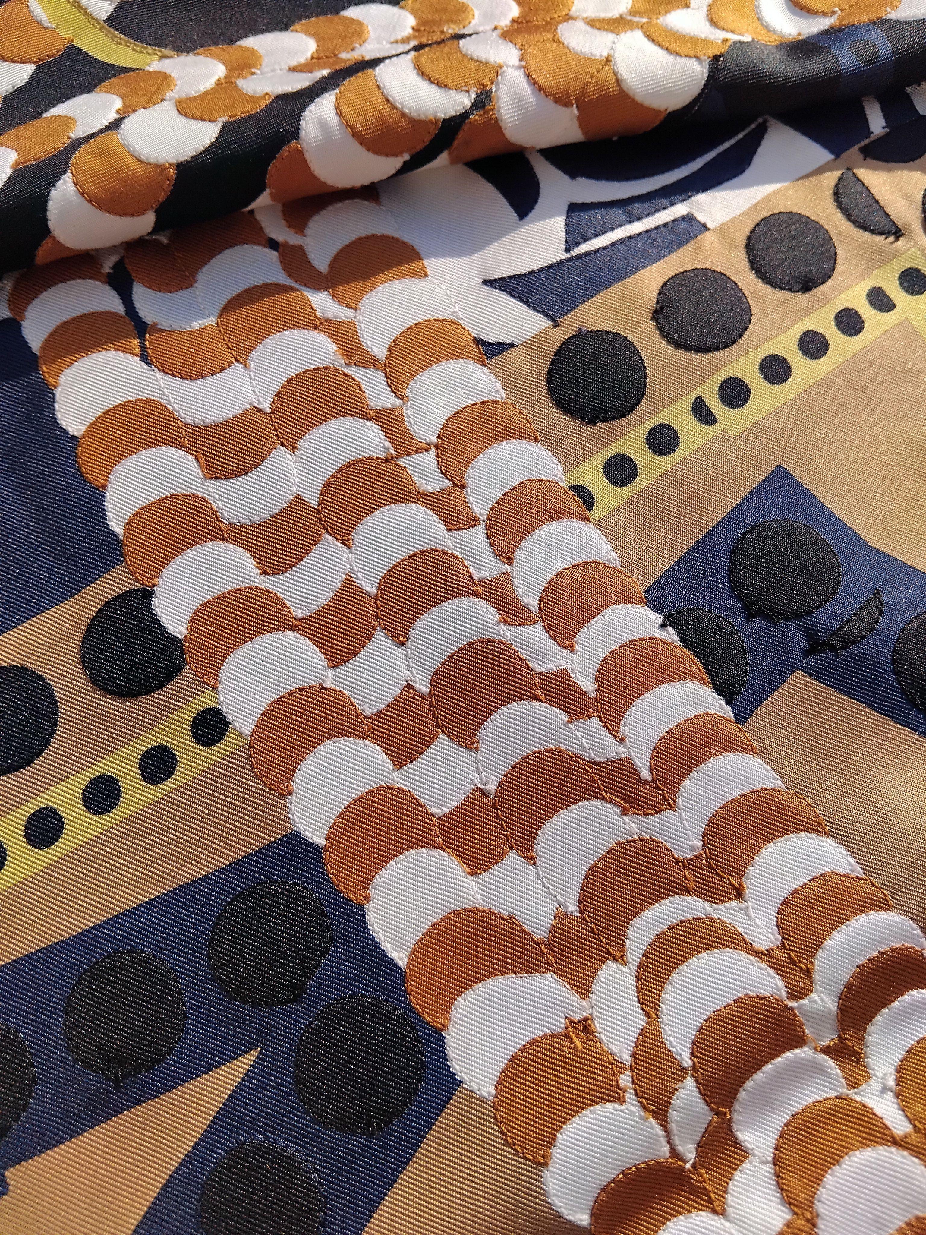 Hermès Silla De Gaucho Embroidered Silk Scarf Limited Edition 86 cm For Sale 16
