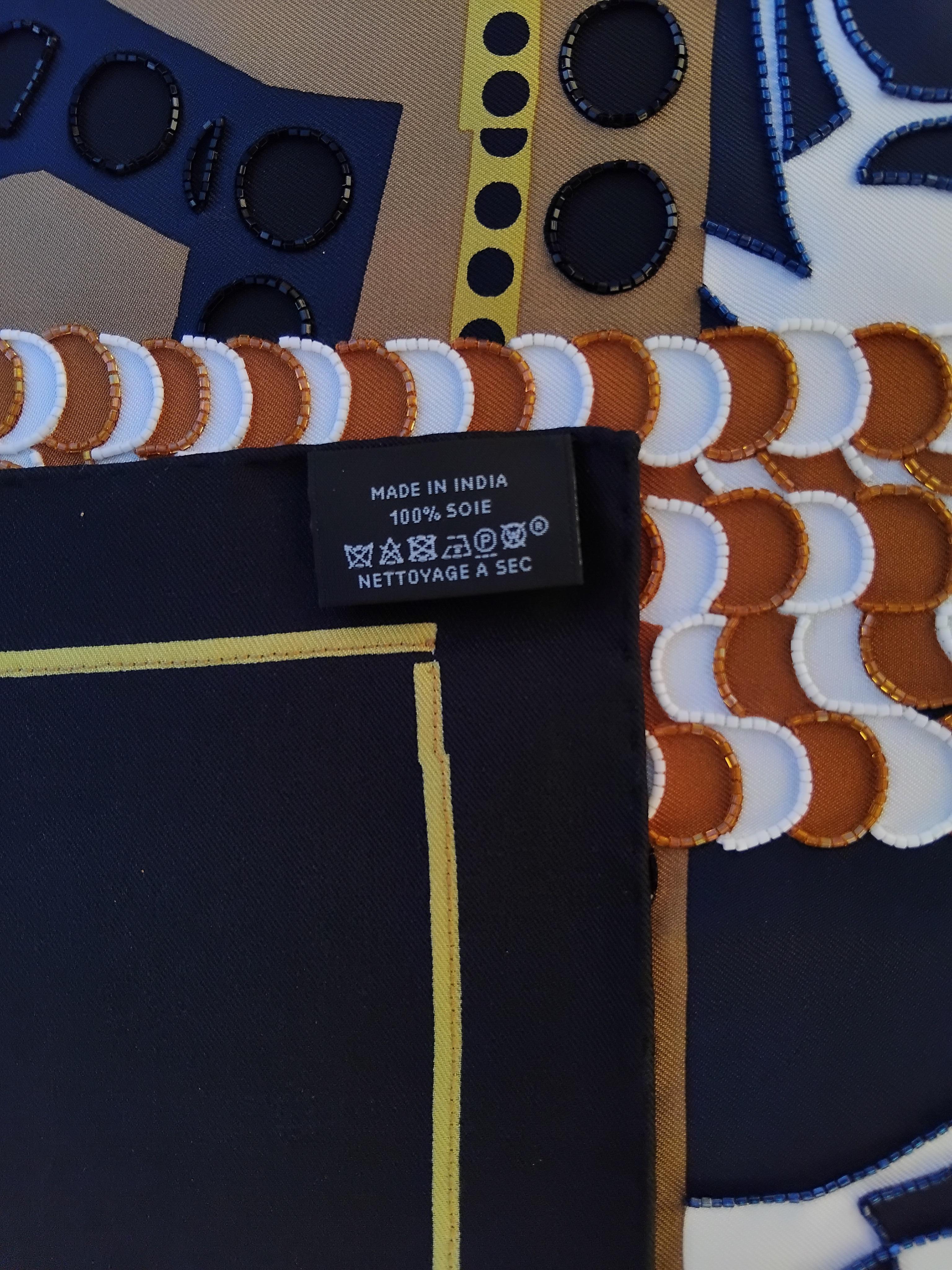 Hermès Silla De Gaucho Embroidered Silk Scarf Limited Edition 86 cm For Sale 4