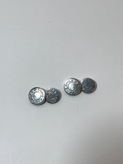 Hermes Silver 925 Clous de Selle Cufflinks Box, Boutons de Manchette Argent