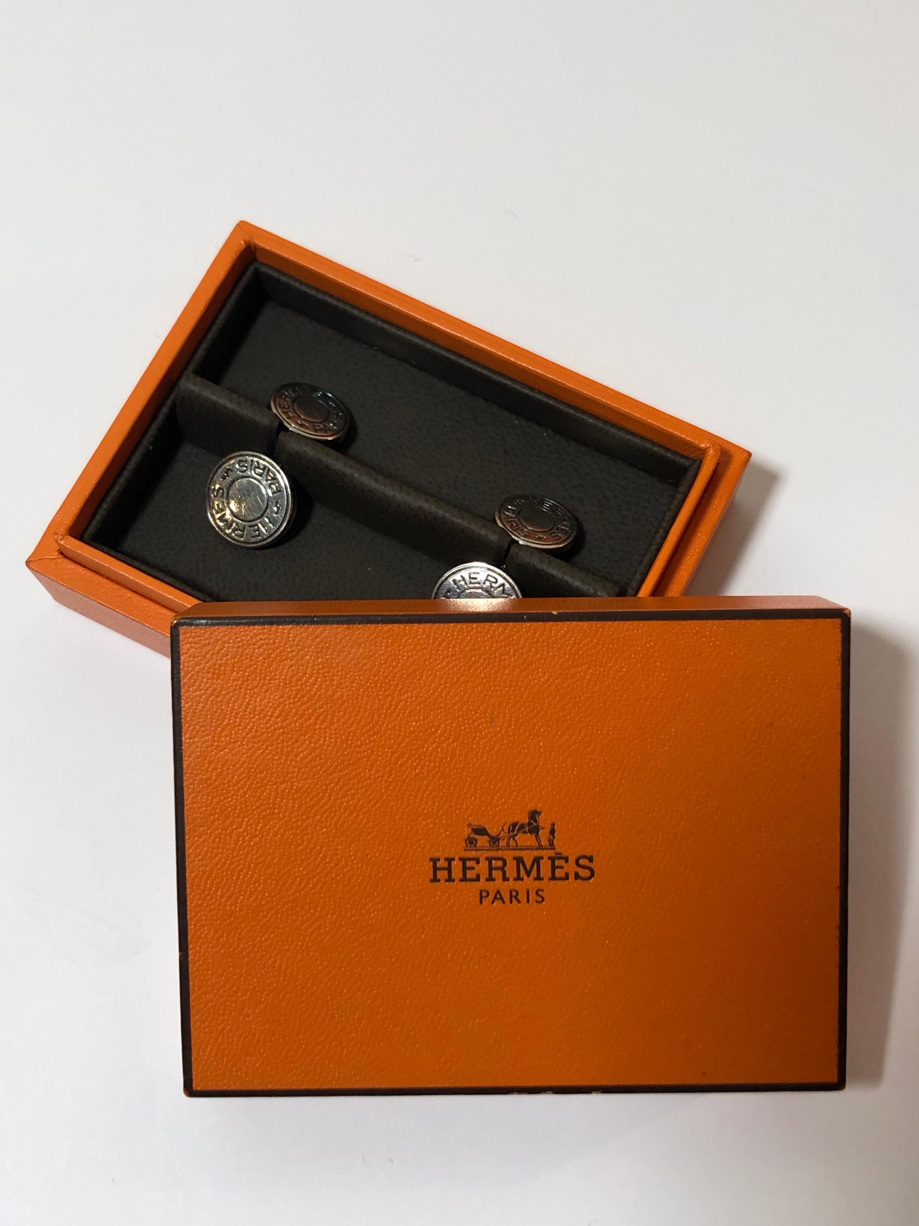 bouton de manchette hermes