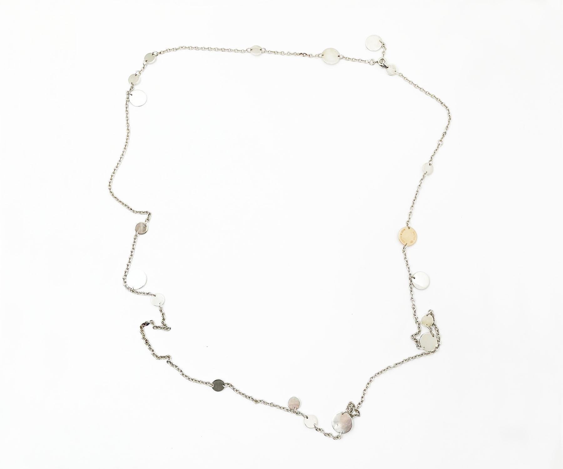 Artisan Hermes Silver 925 Gold 750 Confetti Necklace