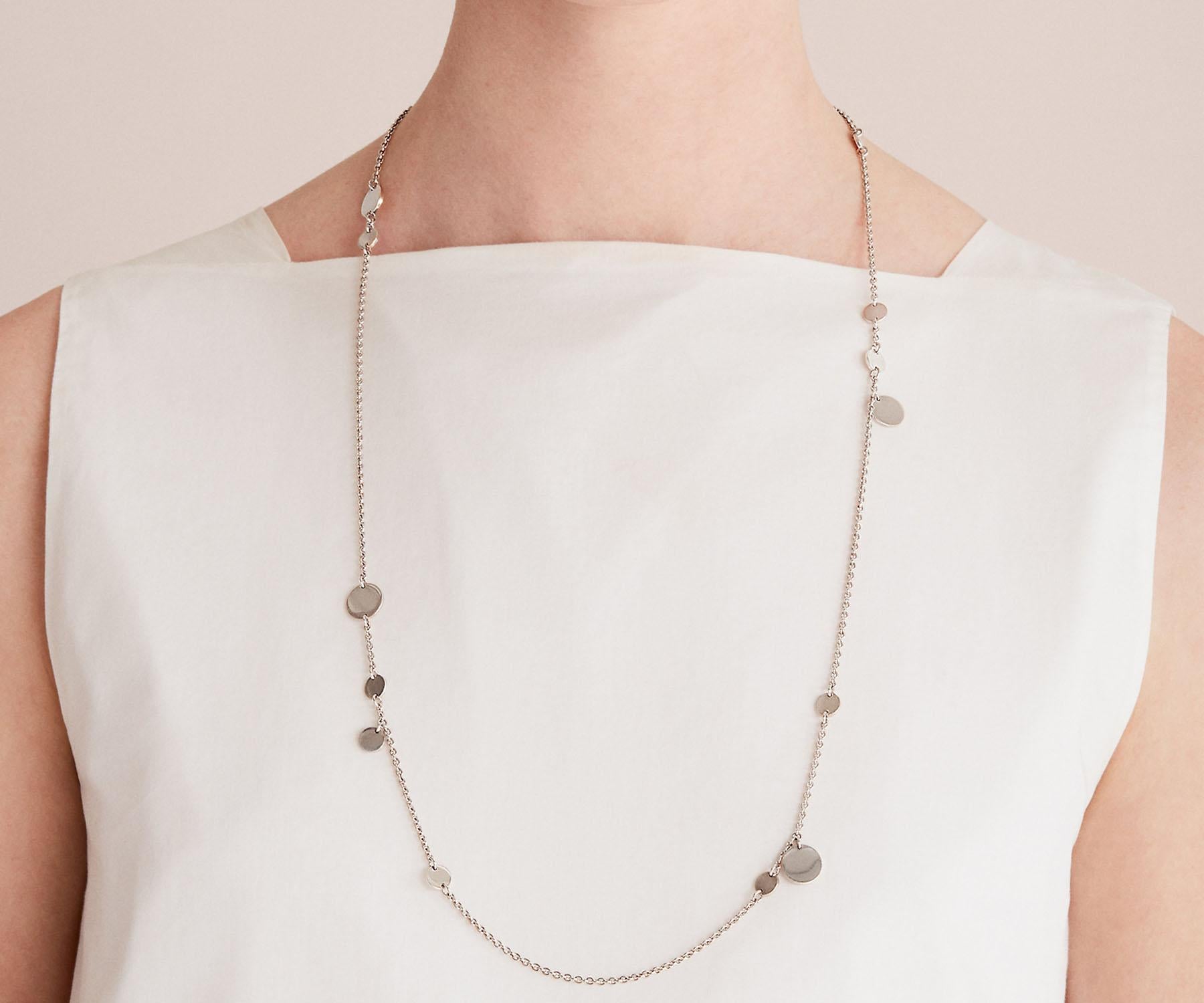 Women's Hermes Silver 925 Gold 750 Confetti Necklace For Sale