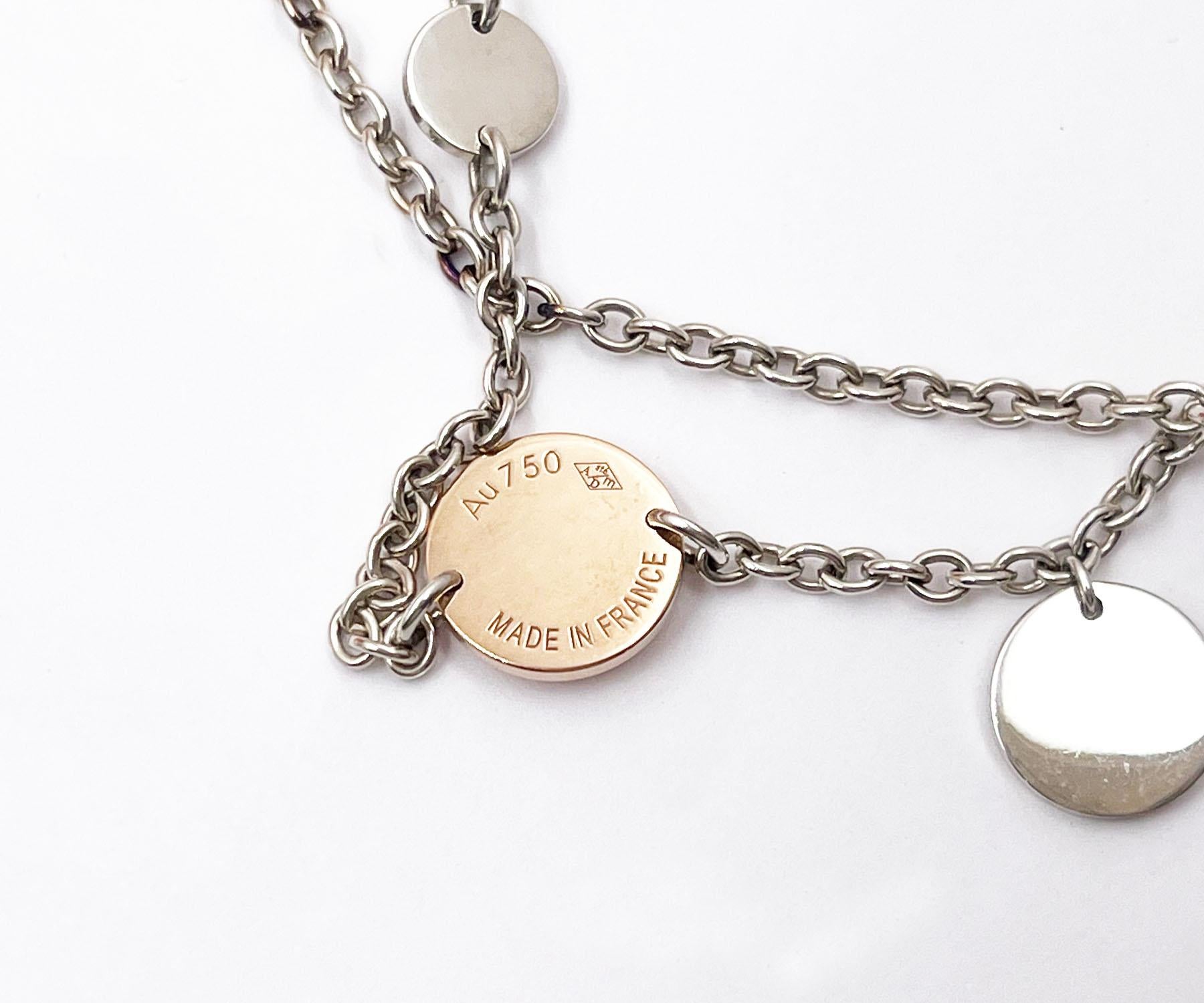 Women's Hermes Silver 925 Gold 750 Confetti Necklace