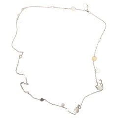 Hermes Silver 925 Gold 750 Confetti Necklace