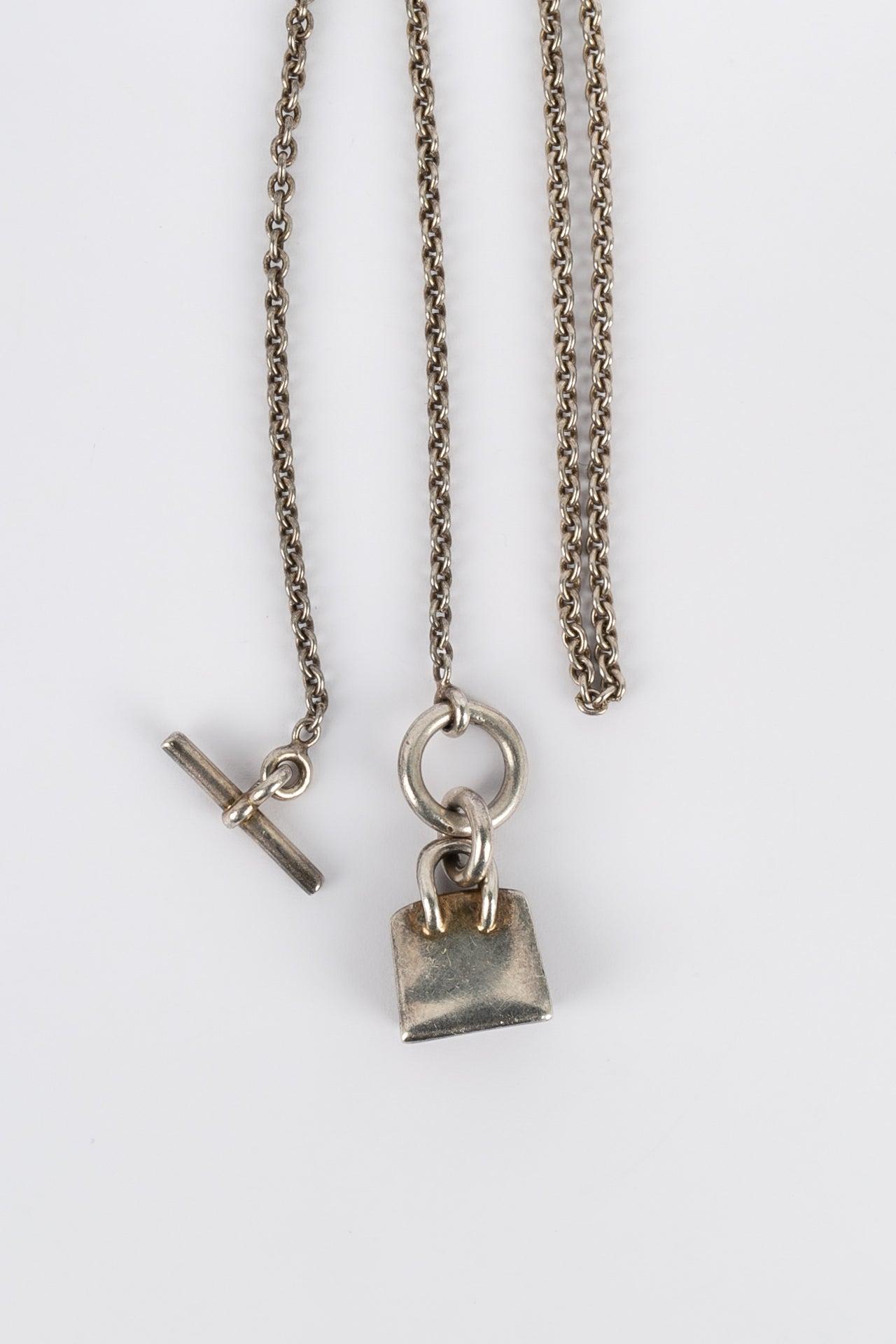 Women's Hermes Silver Amulet Pendant Necklace For Sale