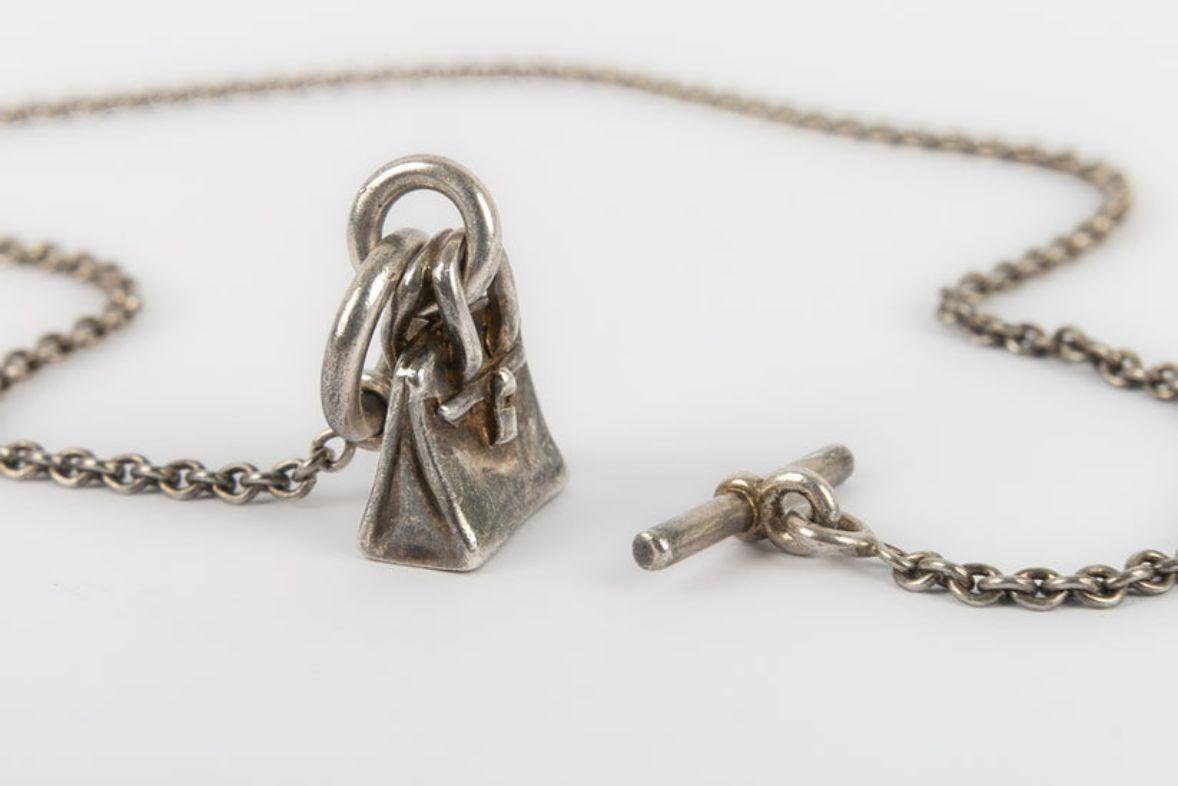 Hermes Silver Amulet Pendant Necklace For Sale 1