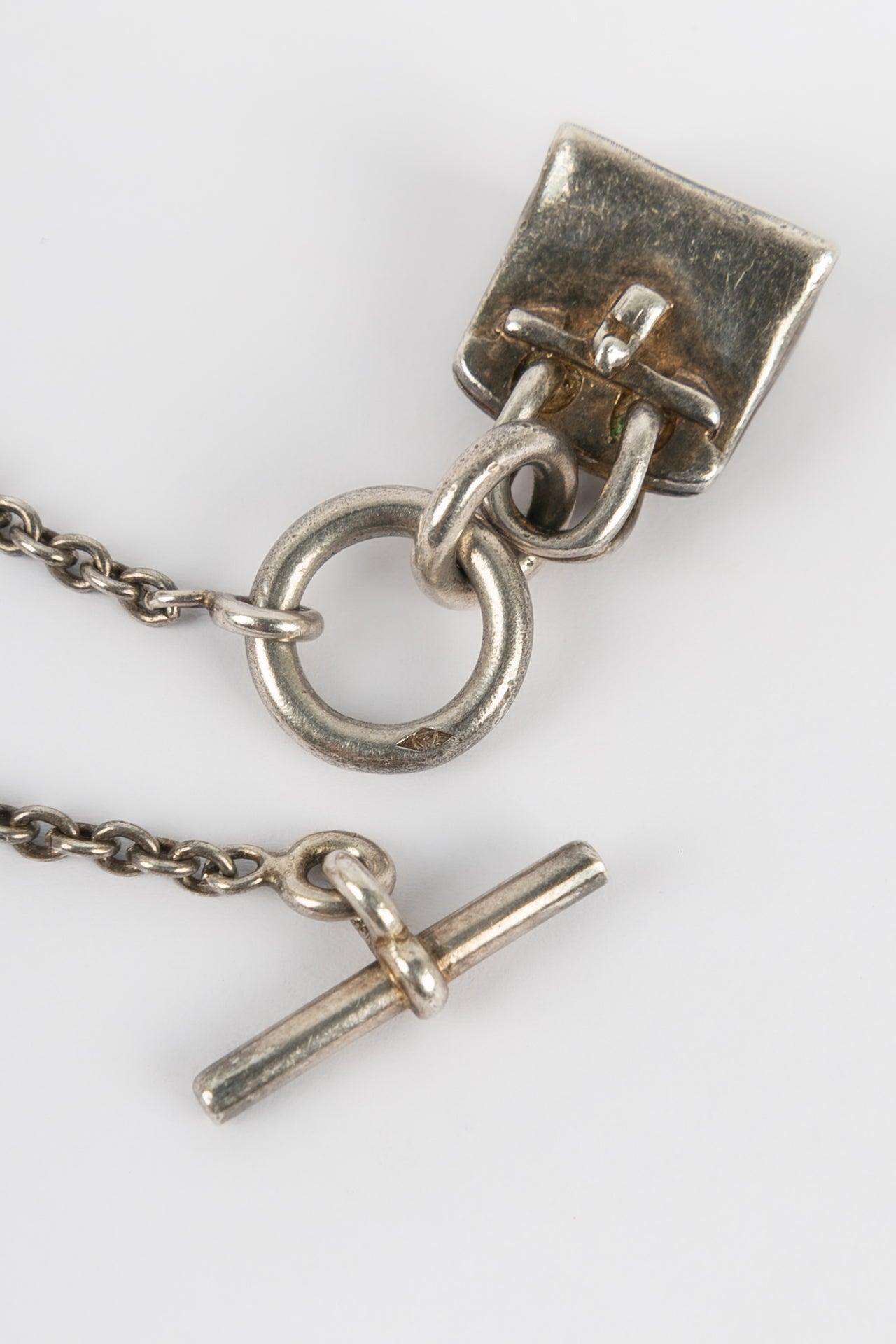 Hermes Silver Amulet Pendant Necklace For Sale 2