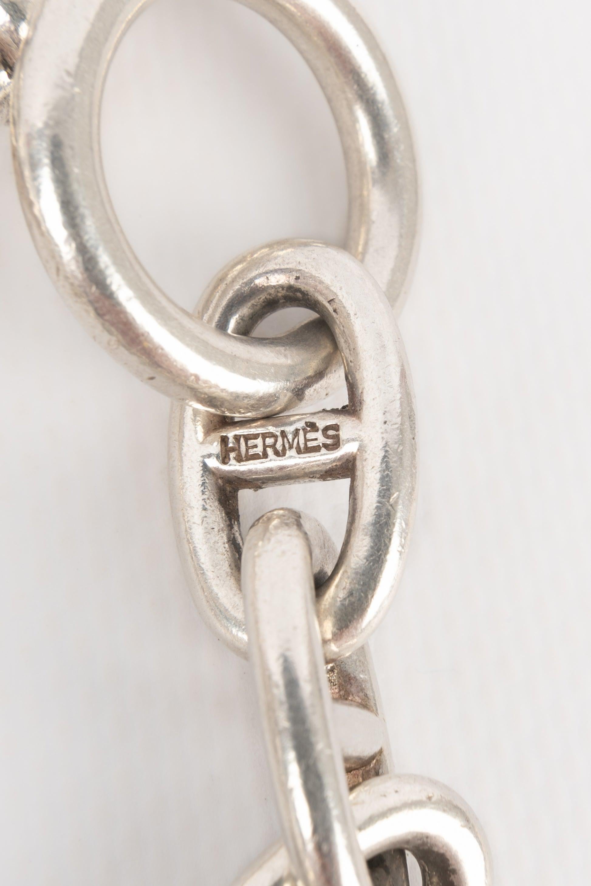 Women's Hermès Silver Anchor Chain Bracelet For Sale