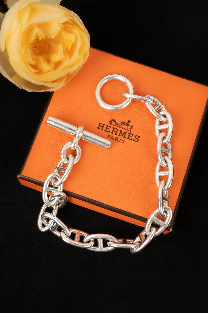 Hermès Silver Anchor Chain Bracelet For Sale 2