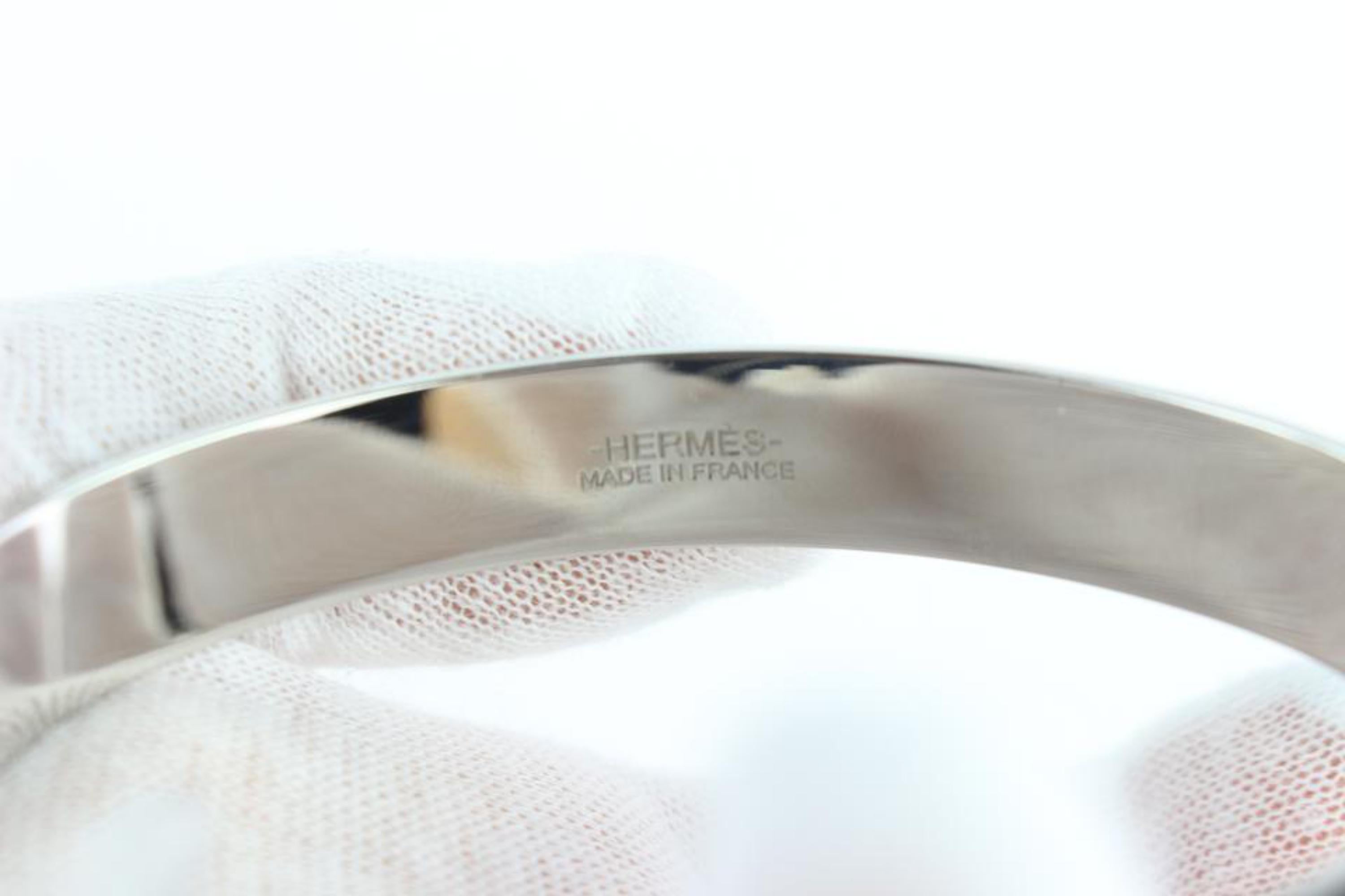 Hermès Silver Black Impulsif Bangle 9001zh74 Bracelet For Sale 1