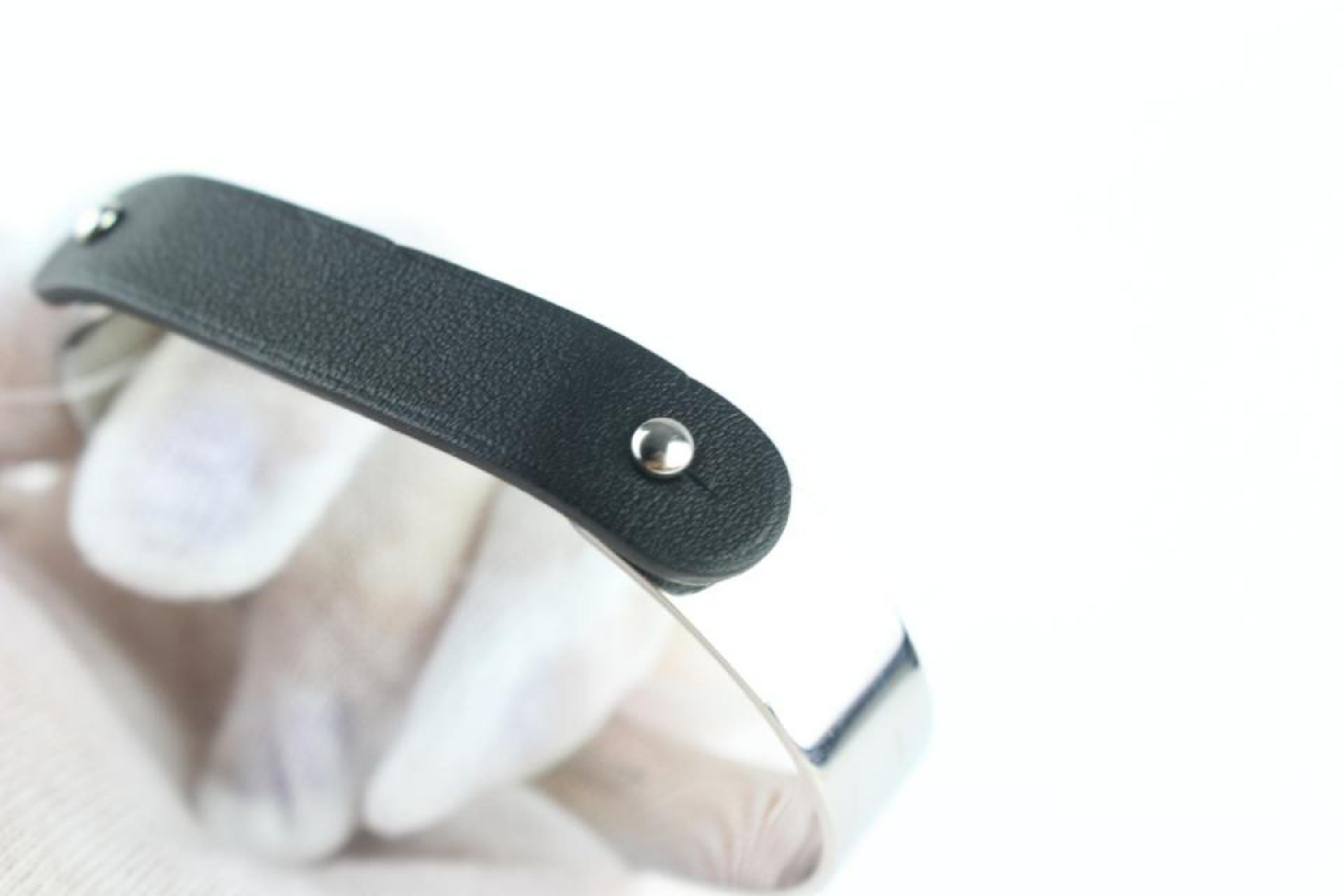 Hermès Silver Black Impulsif Bangle 9001zh74 Bracelet For Sale 5