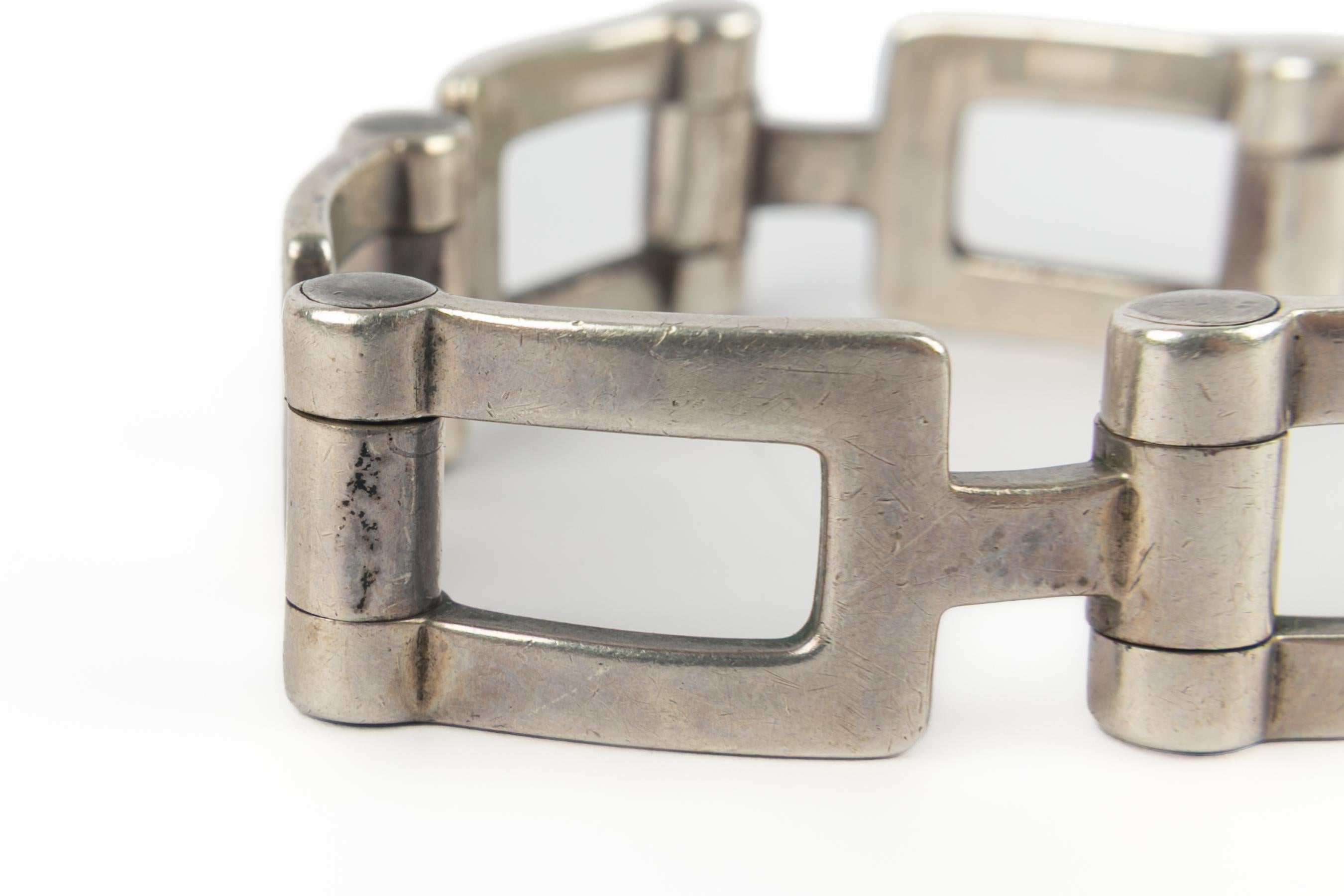 Hermès silver bracelet For Sale 6