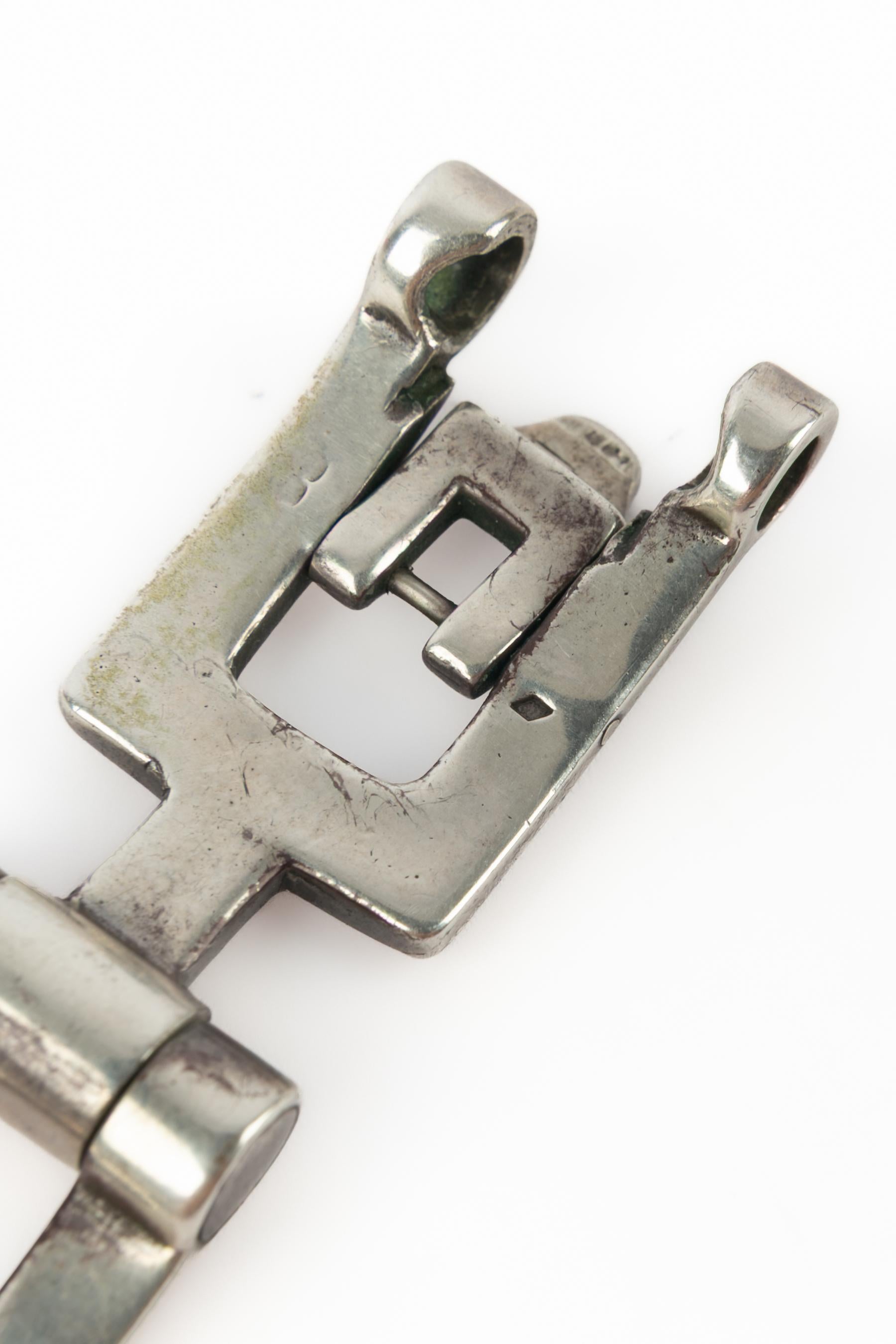 Hermès silver bracelet For Sale 7