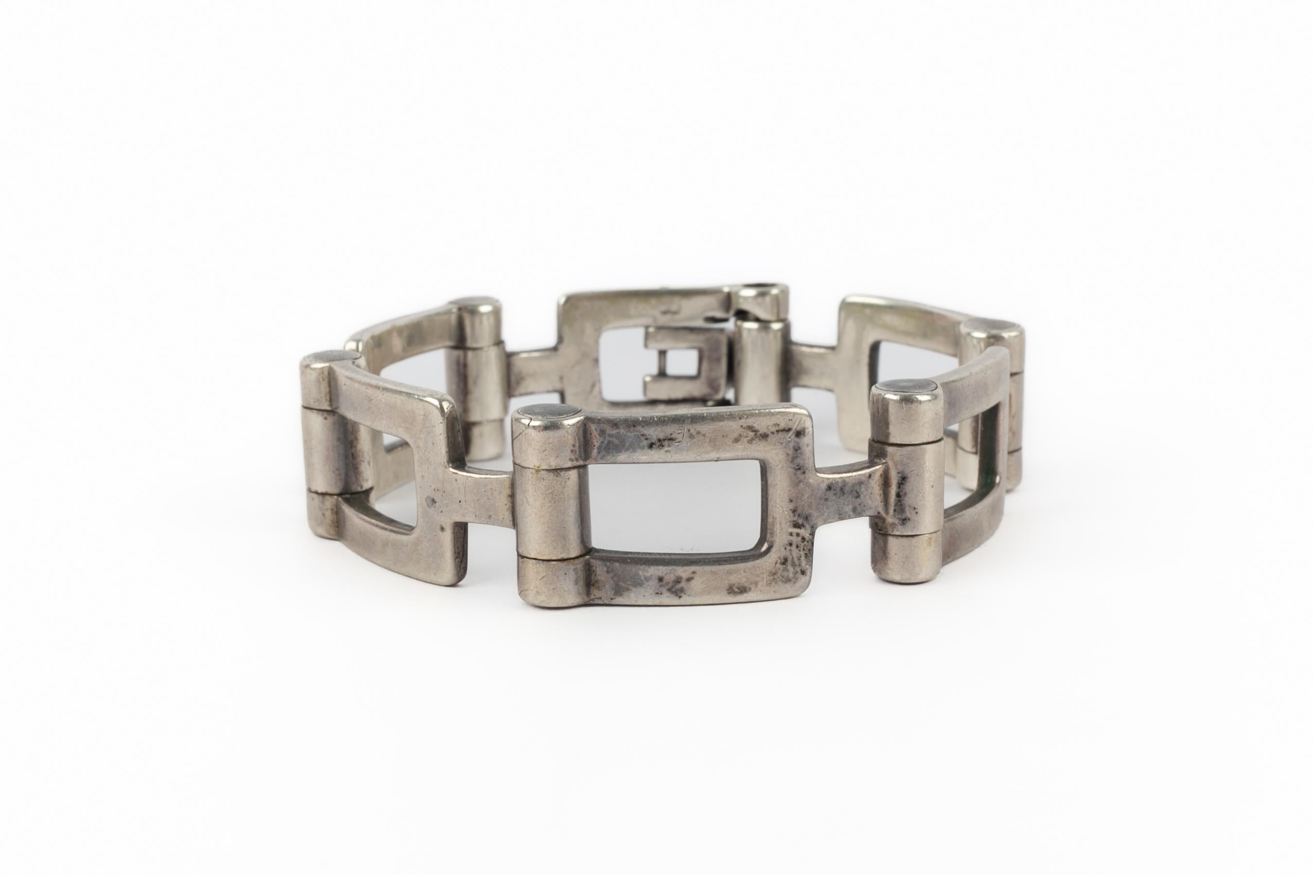 Hermès silver bracelet For Sale 2