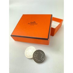 Hermès Silver Clou De Selle Earrings 12HER1116