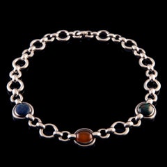 Hermès Silver Collier with "Cabochon" Stones