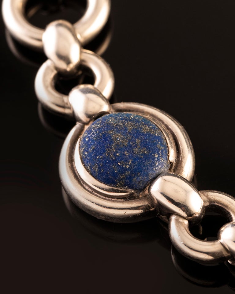 Hermès Silver Collier with "Cabochon" Stones For Sale at 1stDibs
