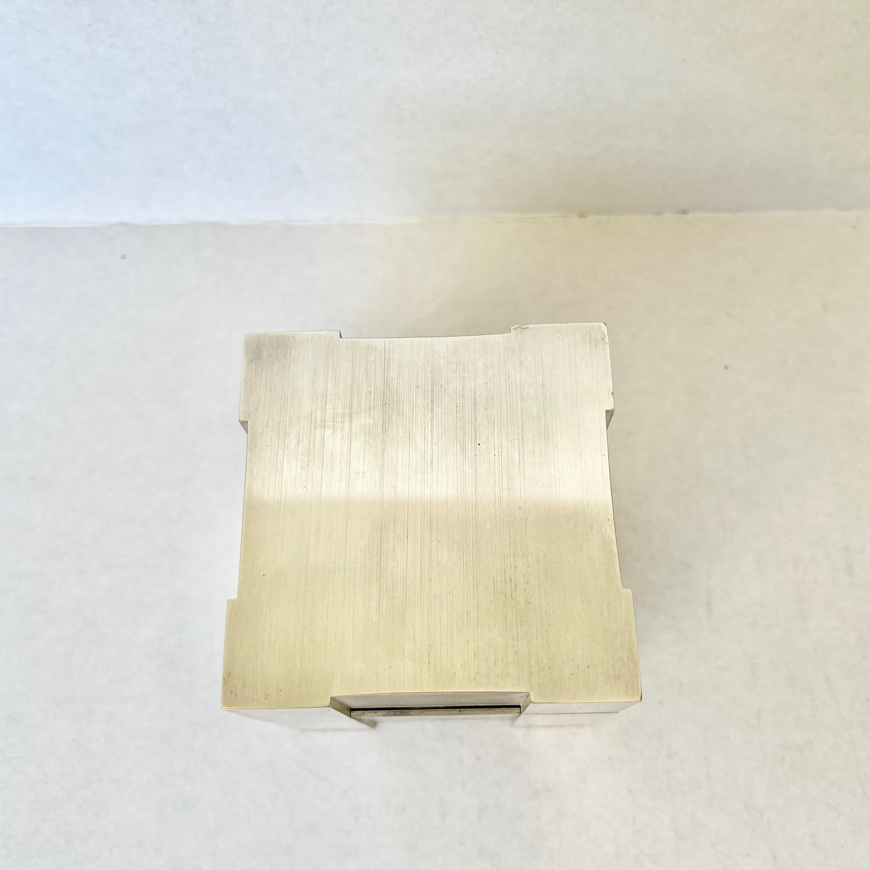 Hermes Silver Cube Lighter, 1960s France In Good Condition For Sale In Los Angeles, CA