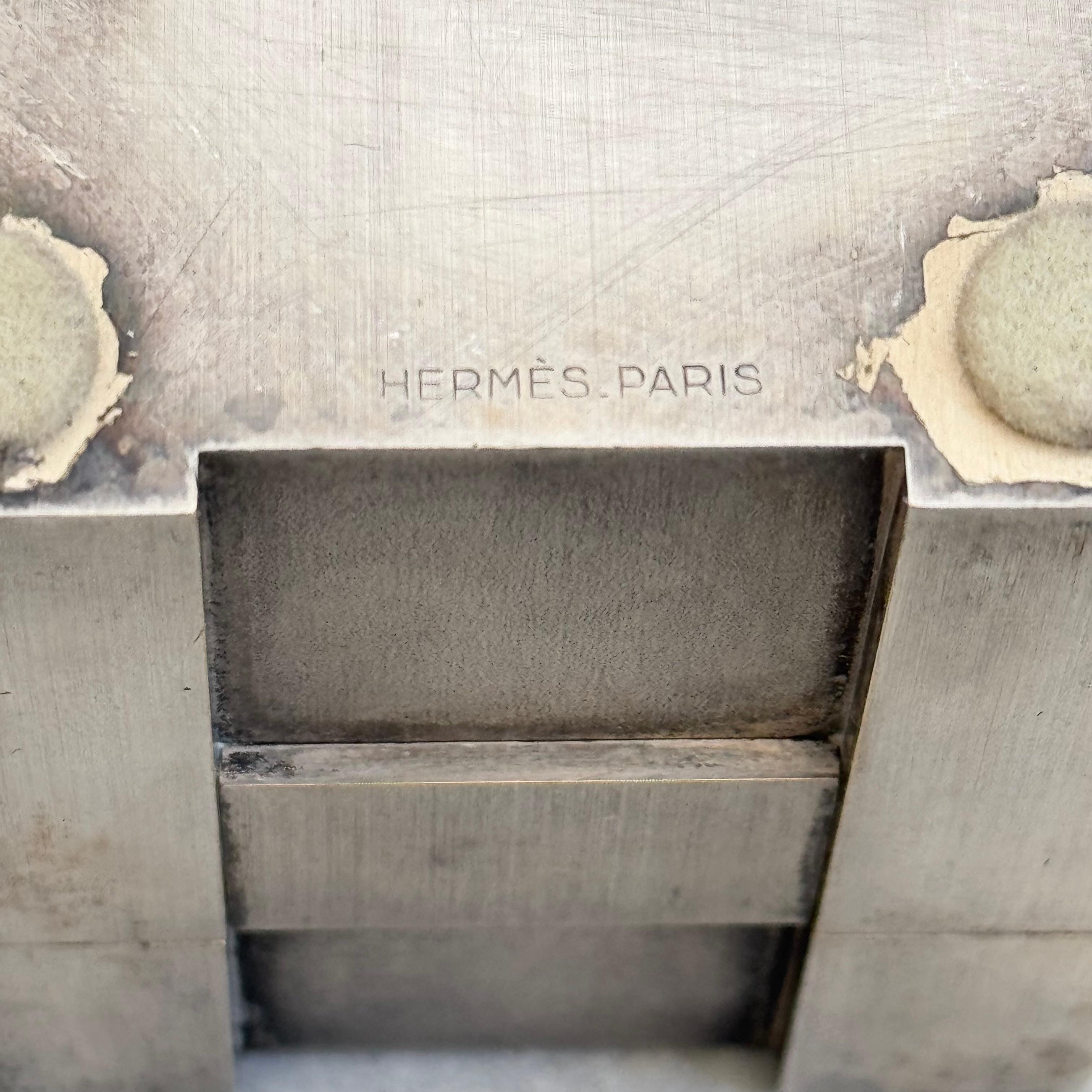 Hermes Silver Cube Lighter, 1960s France For Sale 1