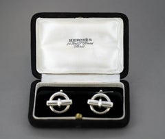 Hermes Silver Cufflinks, Made in London, 2001