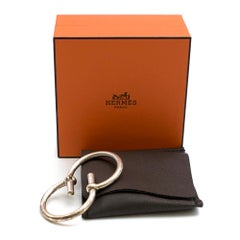 Hermes Silver Double Scarf Ring