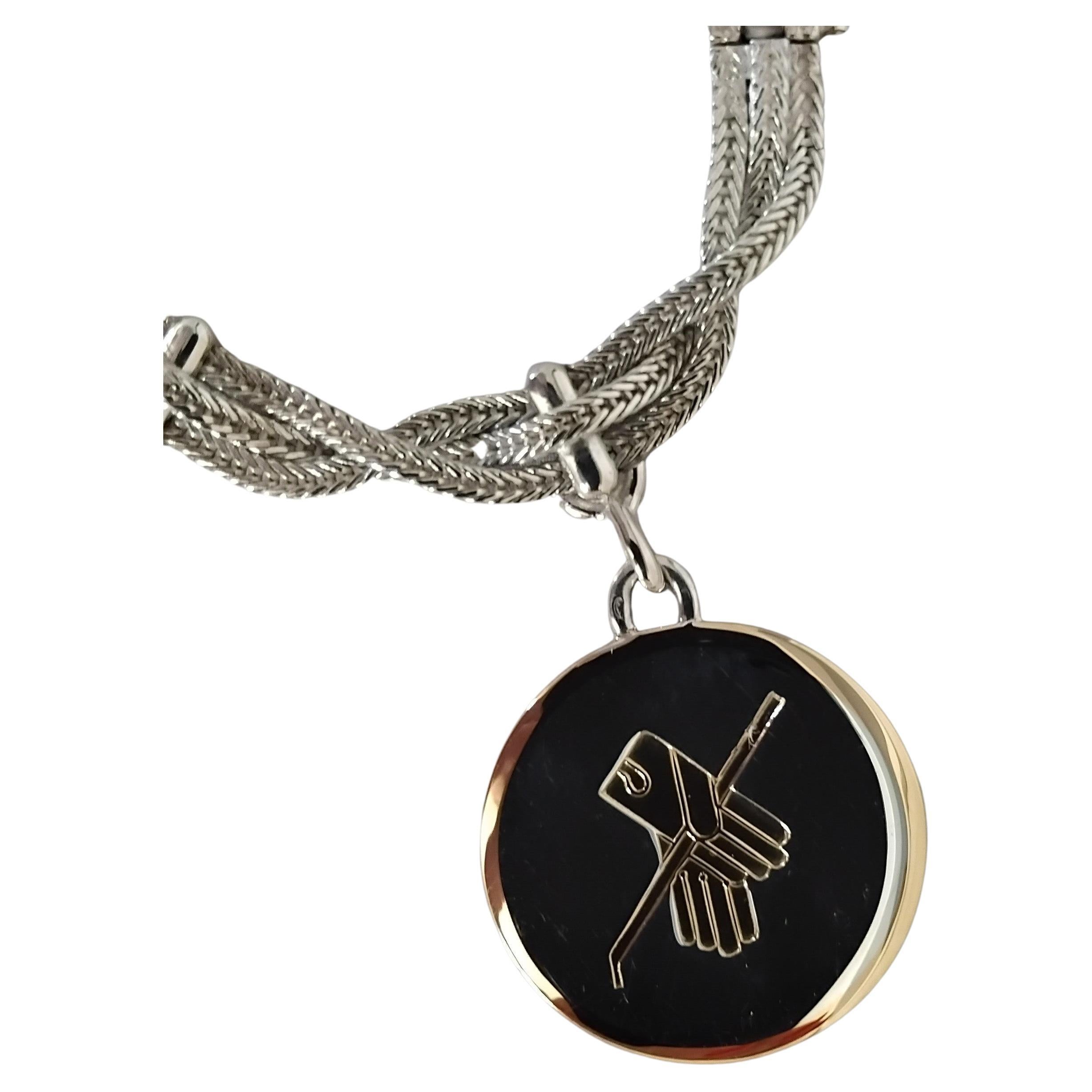 Hermès Bracciale in argento e oro Charms equestre Cavallo a cavallo Texas in vendita 6