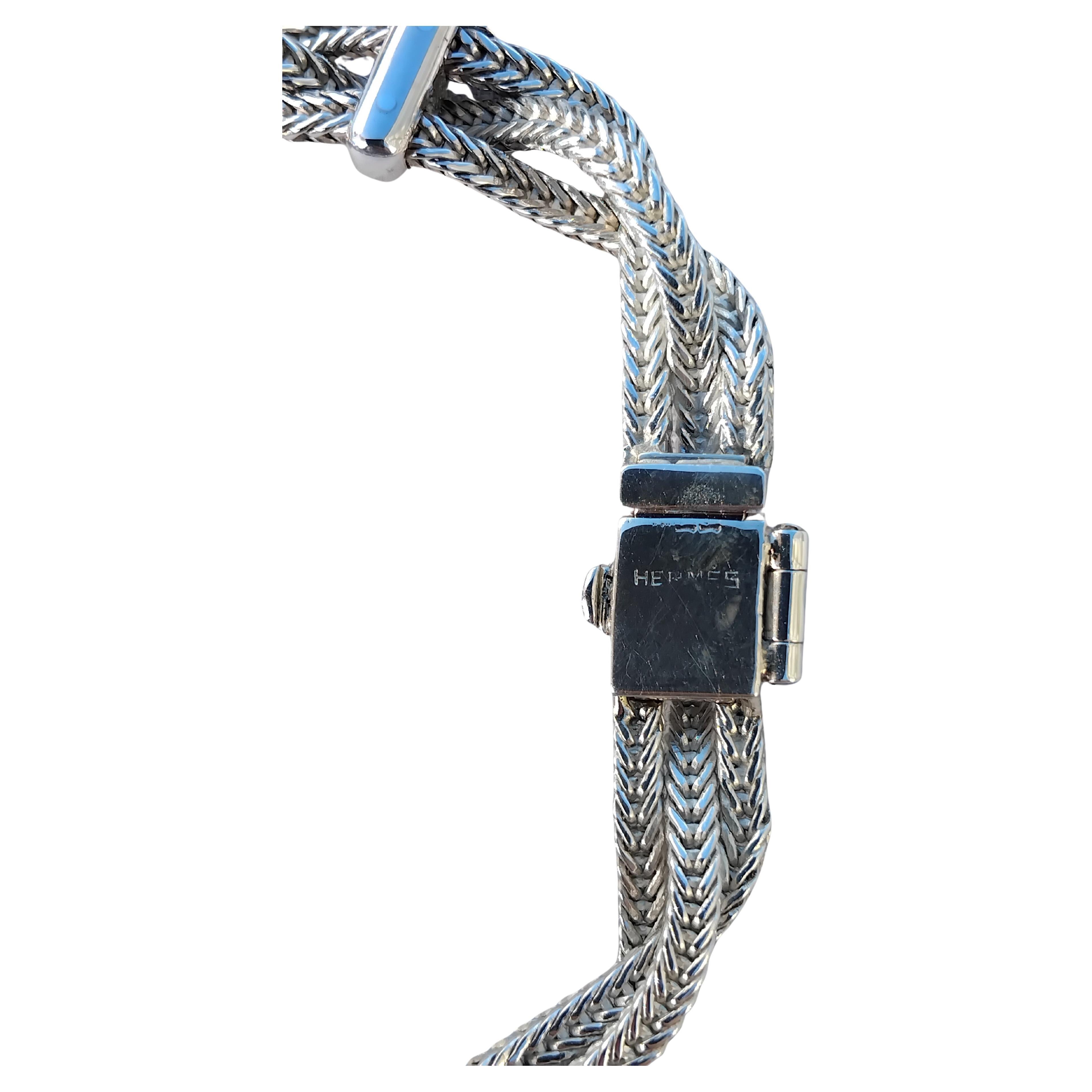 Hermès Bracciale in argento e oro Charms equestre Cavallo a cavallo Texas in vendita 8