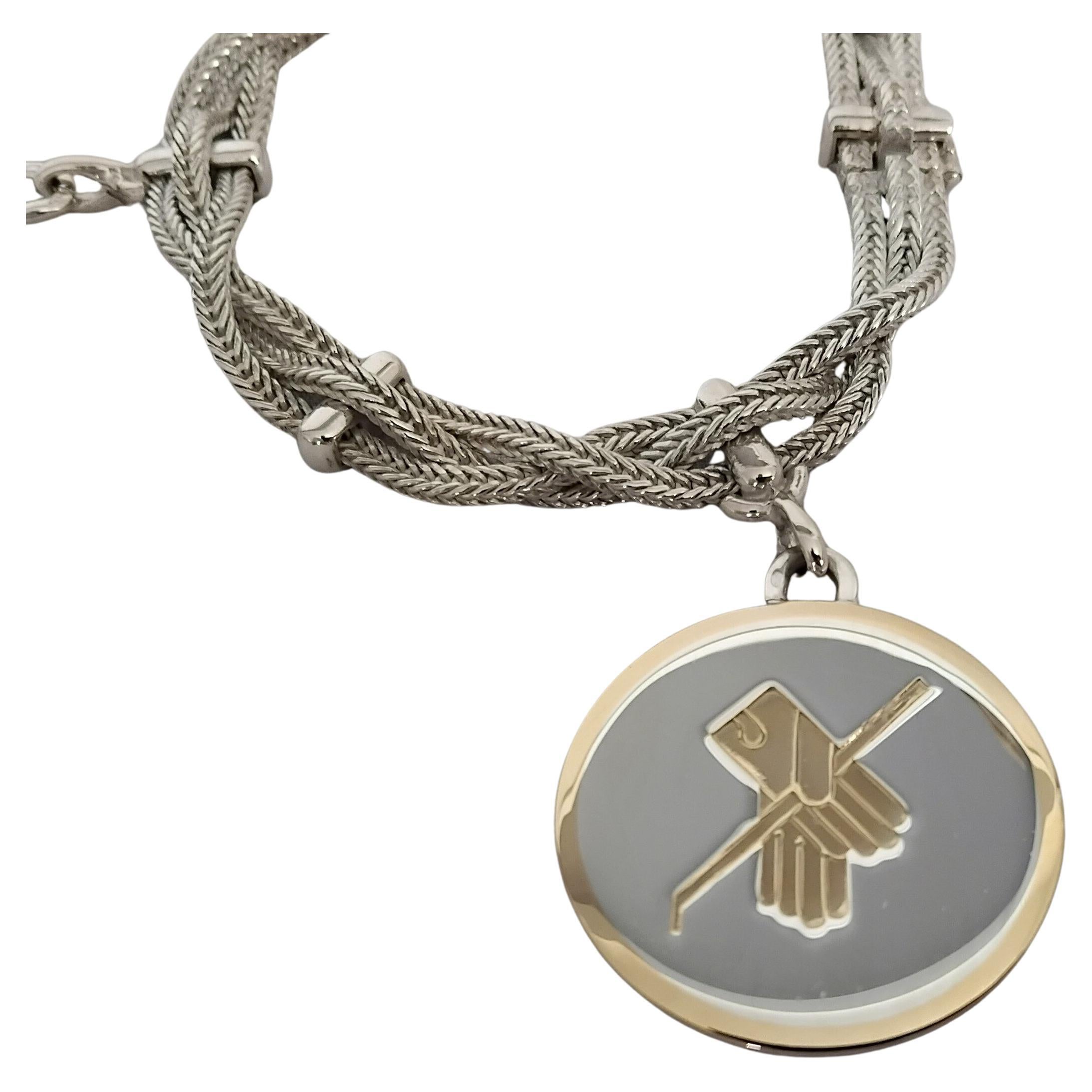 Hermès Bracciale in argento e oro Charms equestre Cavallo a cavallo Texas in vendita 9