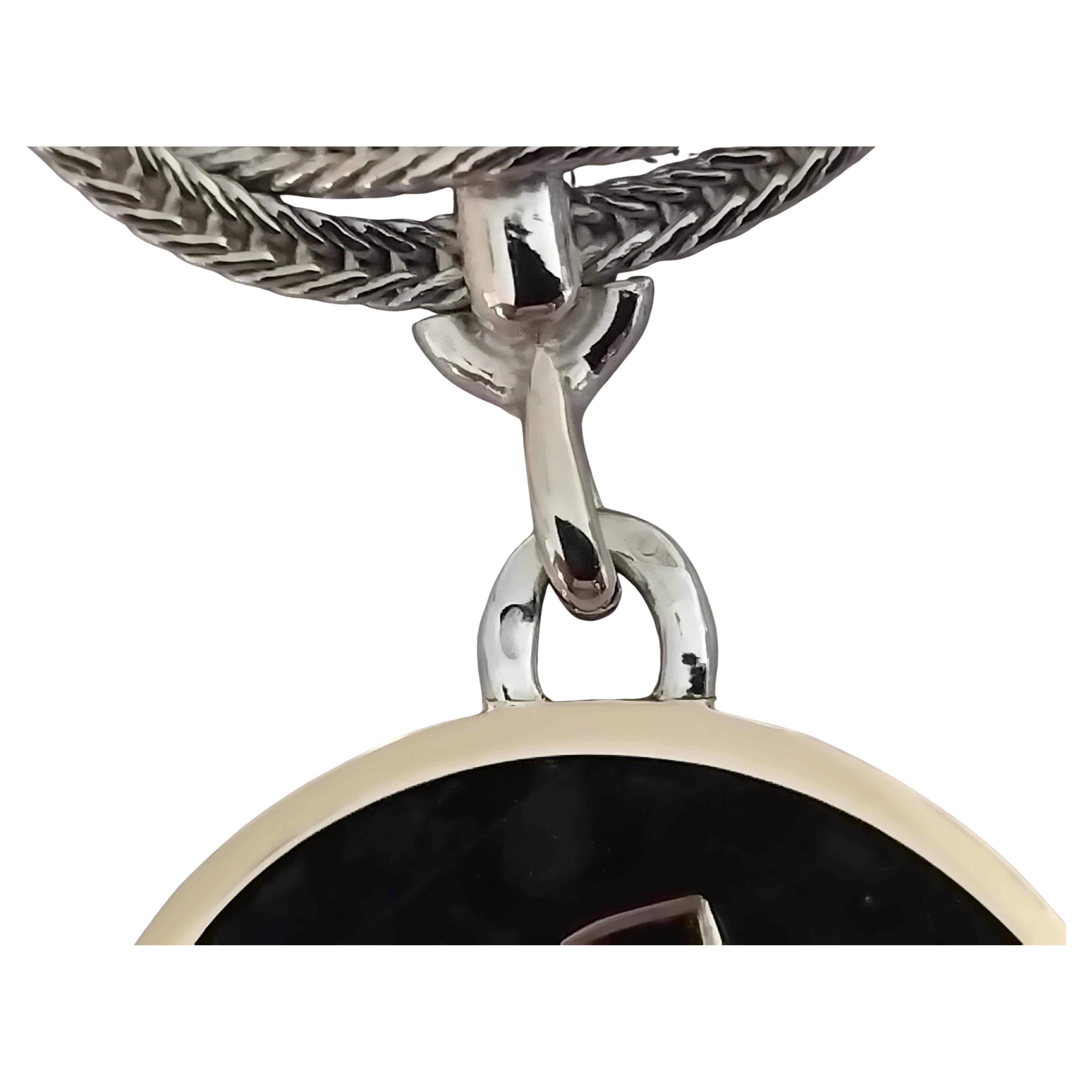 Hermès Bracciale in argento e oro Charms equestre Cavallo a cavallo Texas in vendita 1