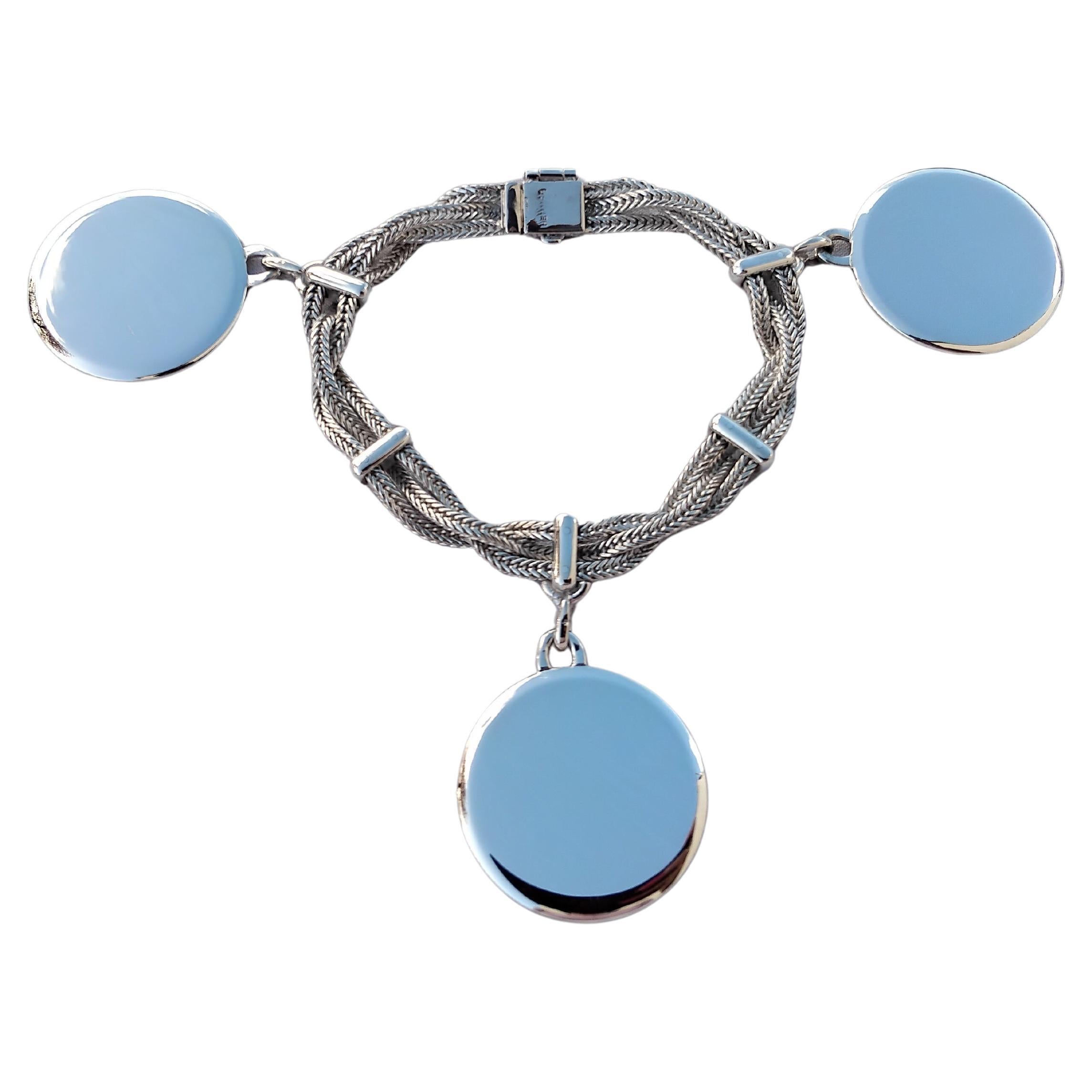 Hermès Bracciale in argento e oro Charms equestre Cavallo a cavallo Texas in vendita 3