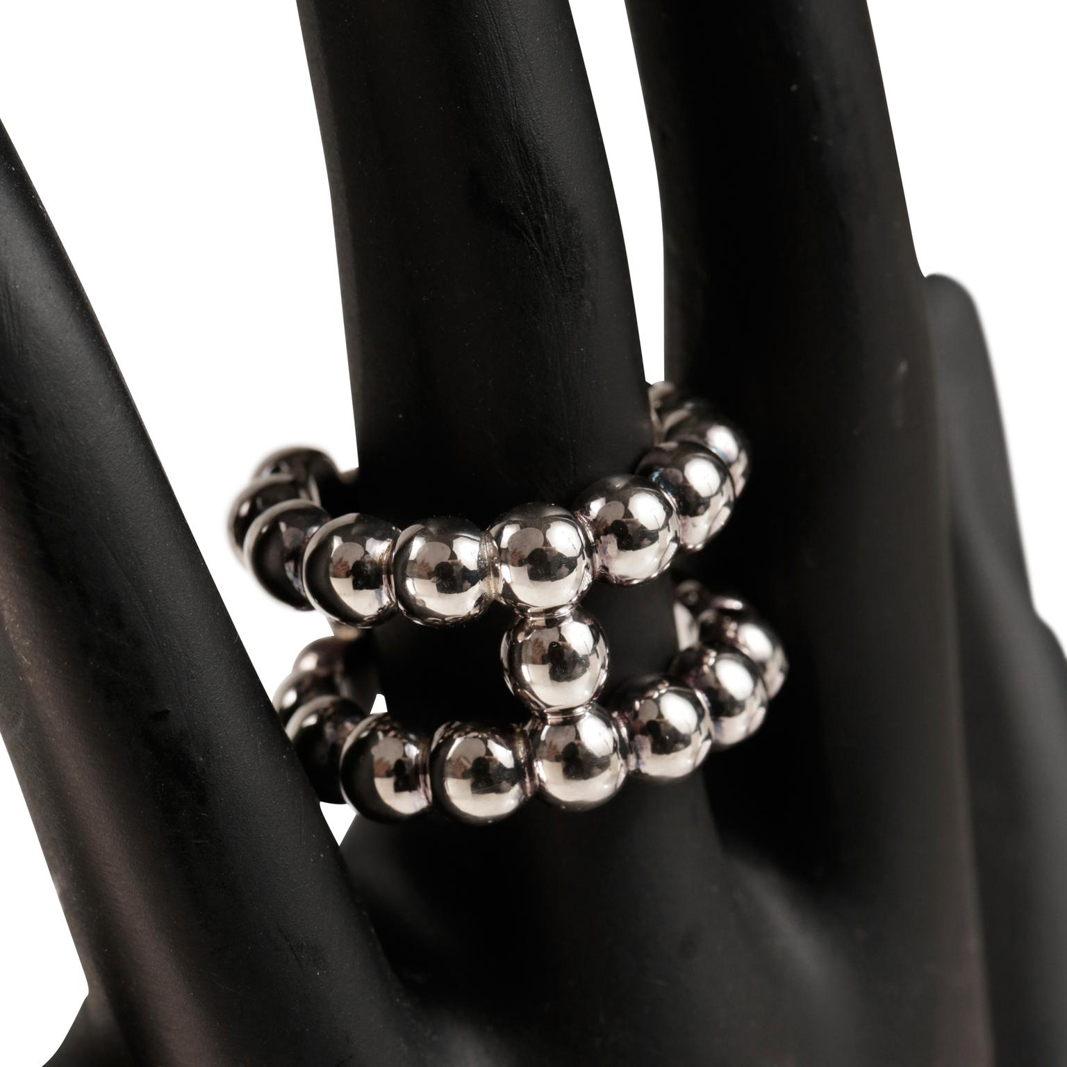 Hermès Silver H Ring size 5.25 1