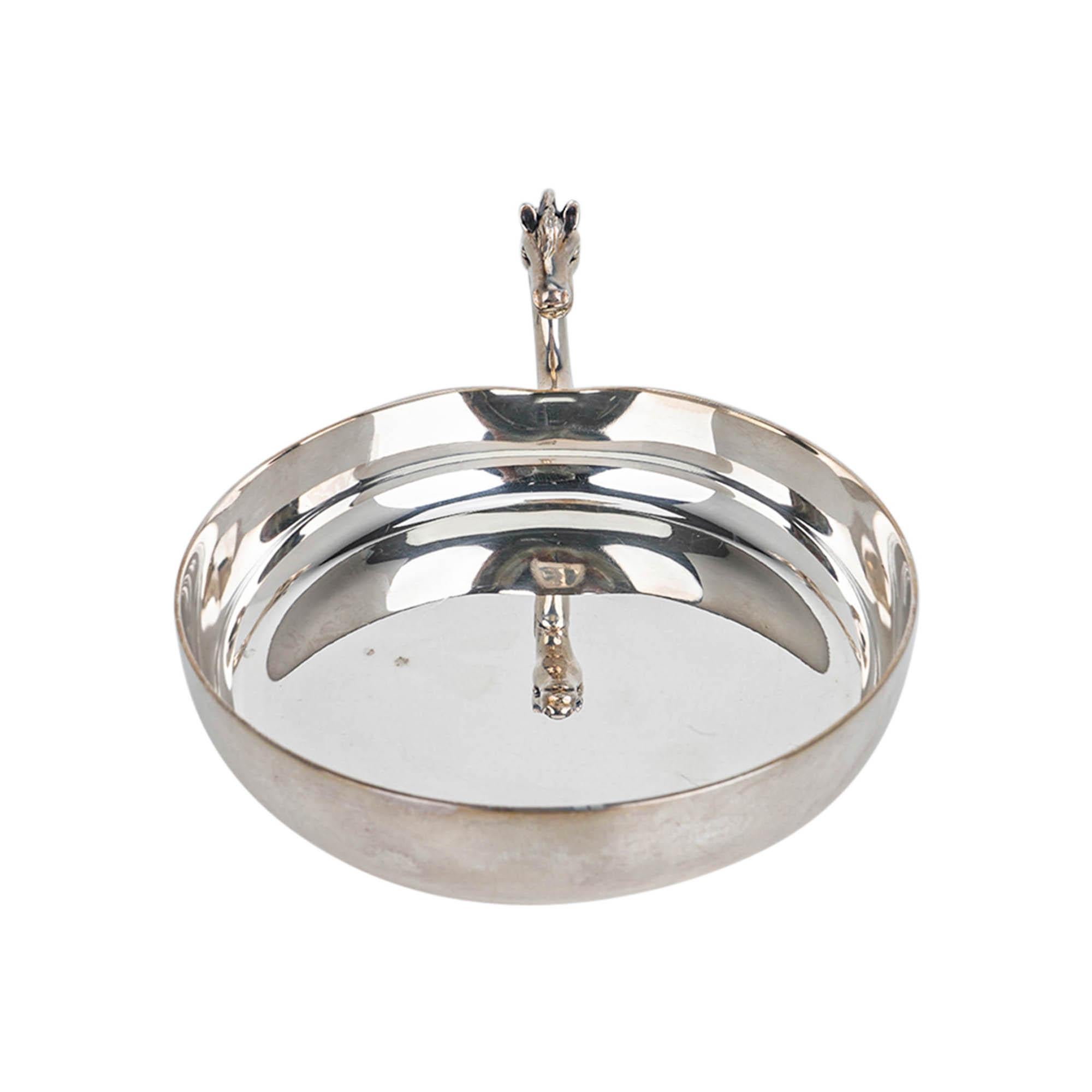 Hermes Silver Horse Head Catch All Pin Tray For Sale 4