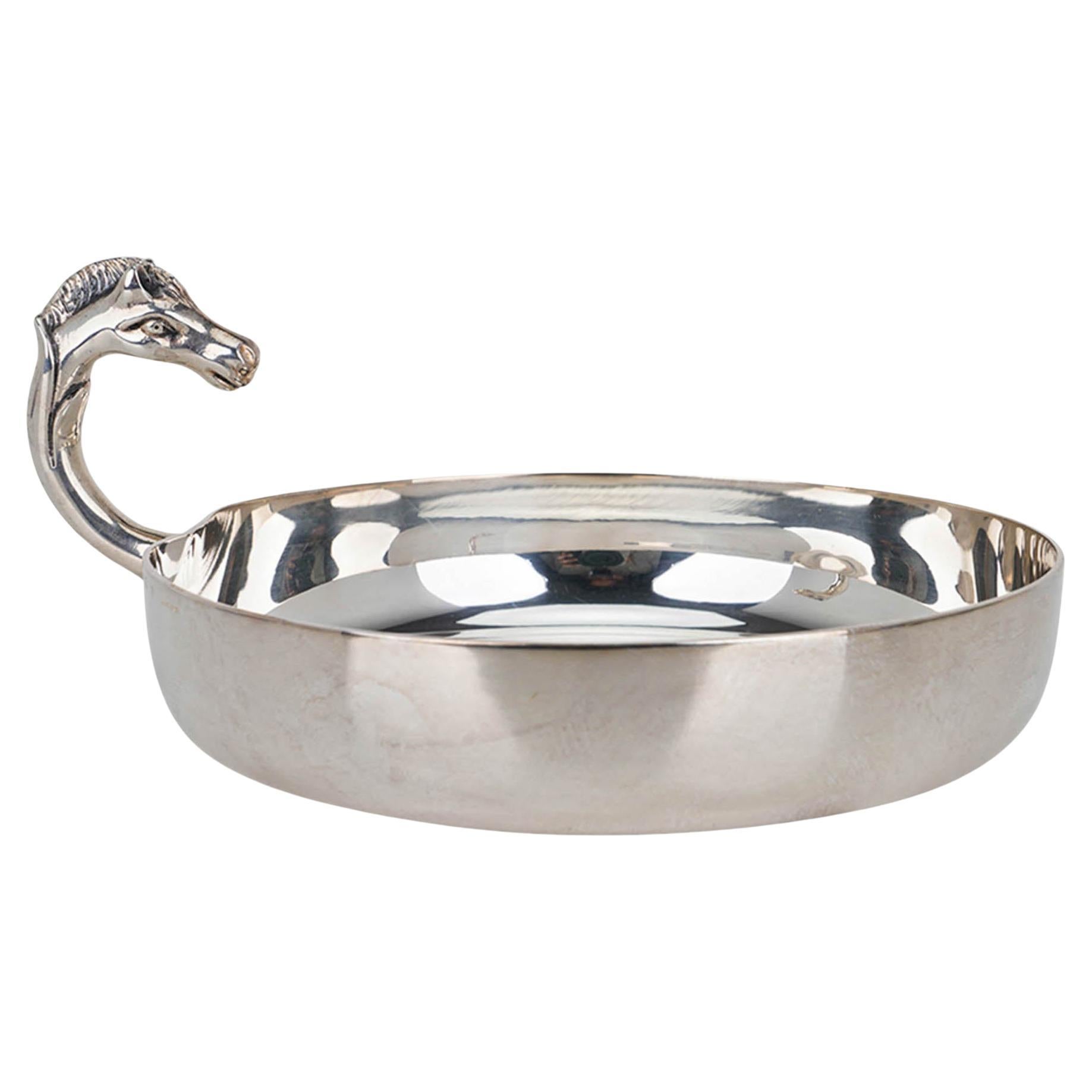 Hermes Silver Horse Head Catch All Pin Tray