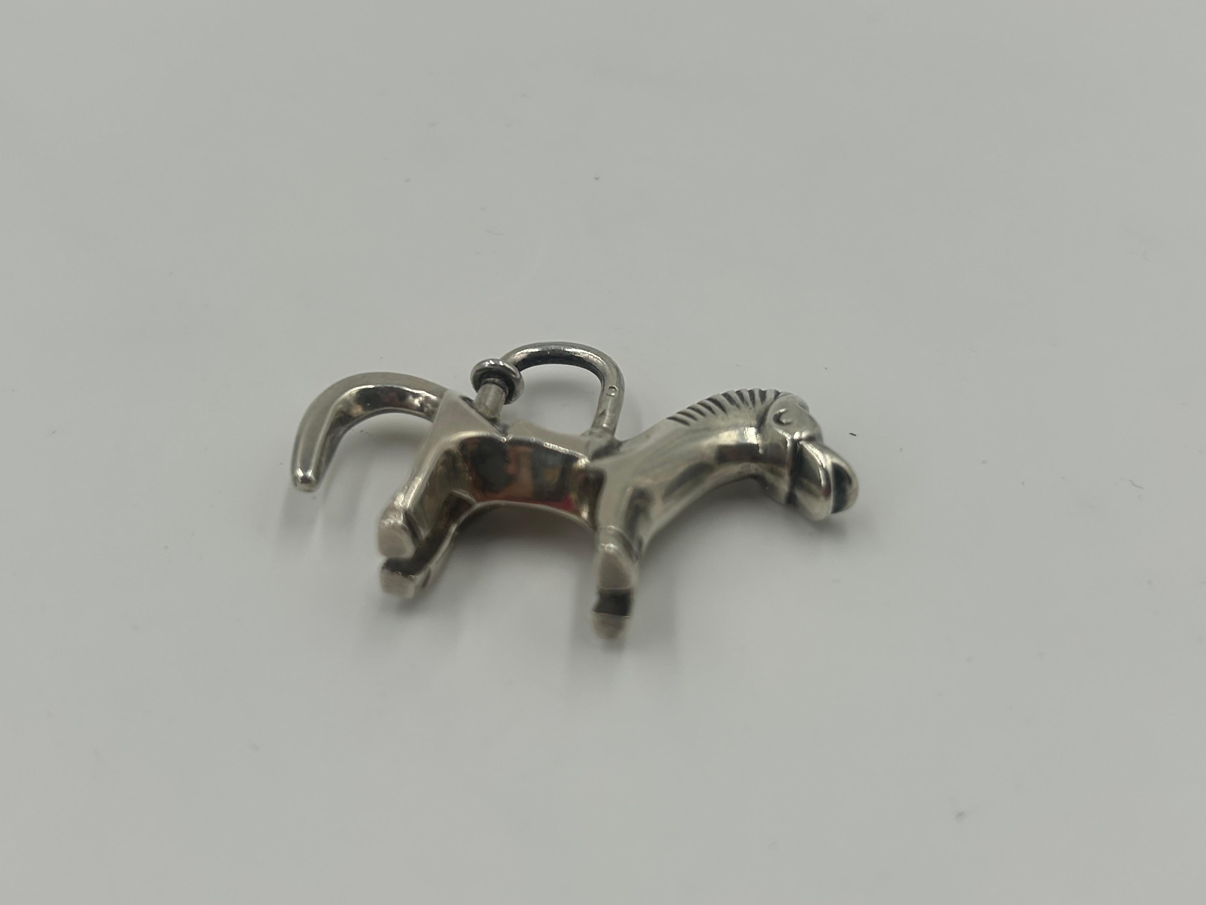 Hermès Silver Horse Lock For Sale 1