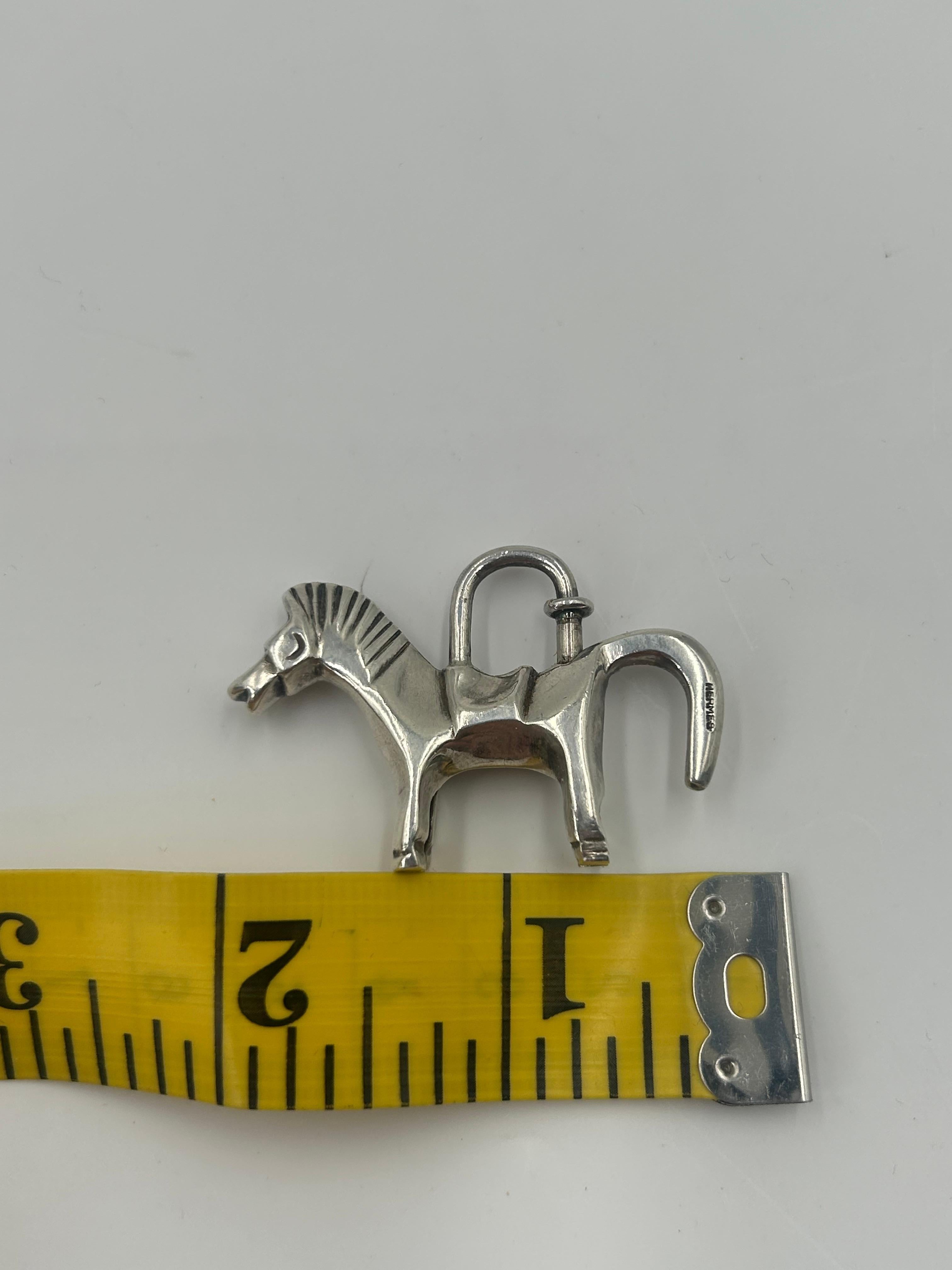 Hermès Silver Horse Lock For Sale 3