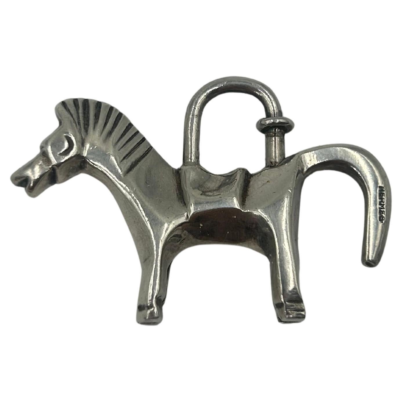 Hermès Silver Horse Lock