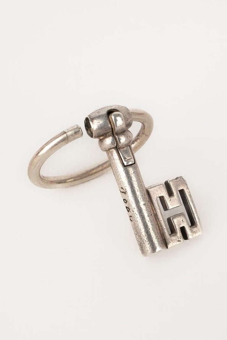 Women's Hermès Silver Key Ring 'Vive la fantaisie', 2004