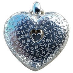 Llavero de plata Hermès Dije en forma de corazón San Valentín