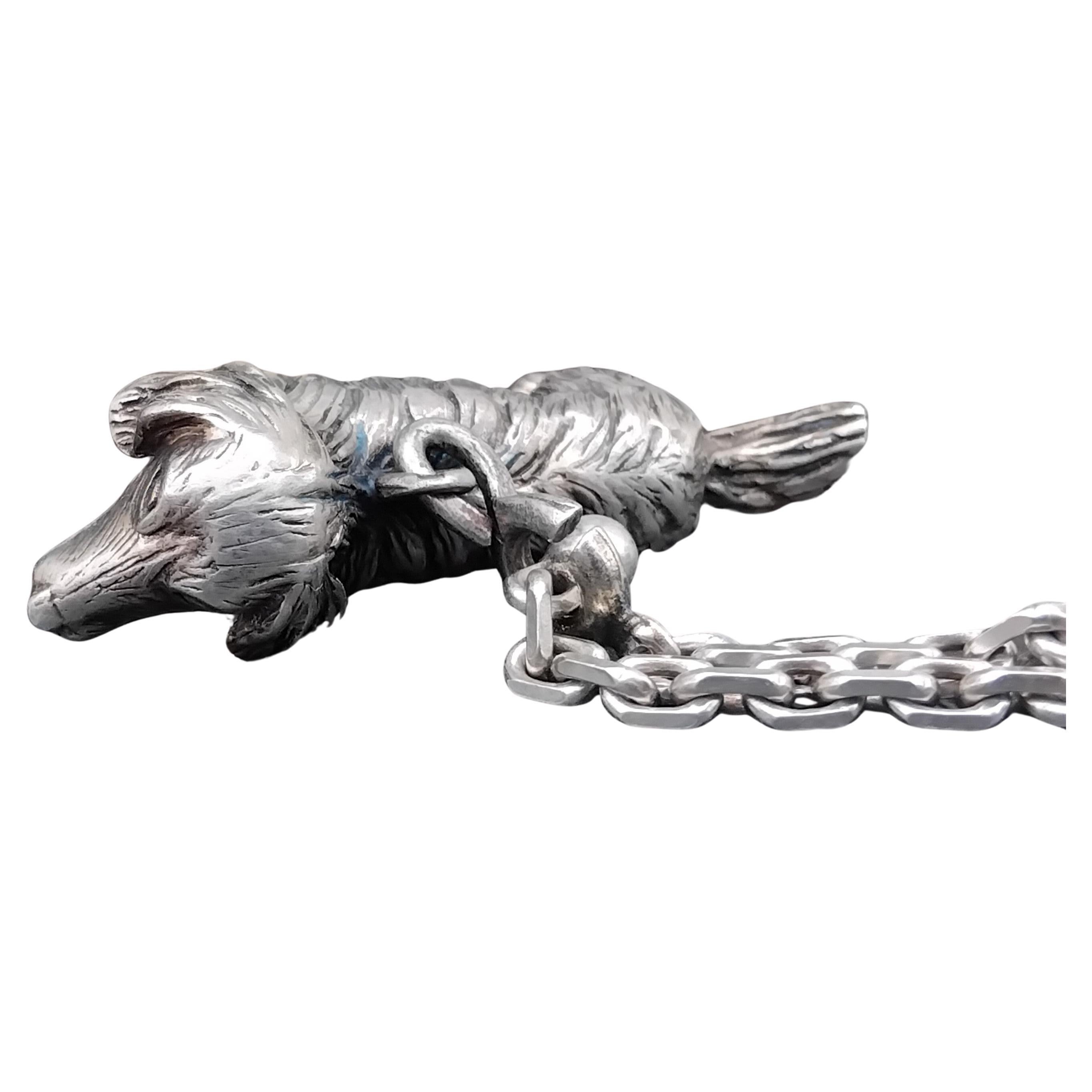 Rare and Adorable Authentic Hermès Keychain

In shape of a dachshund dog

Vintage item

Made of silver

Colorway: silvery

