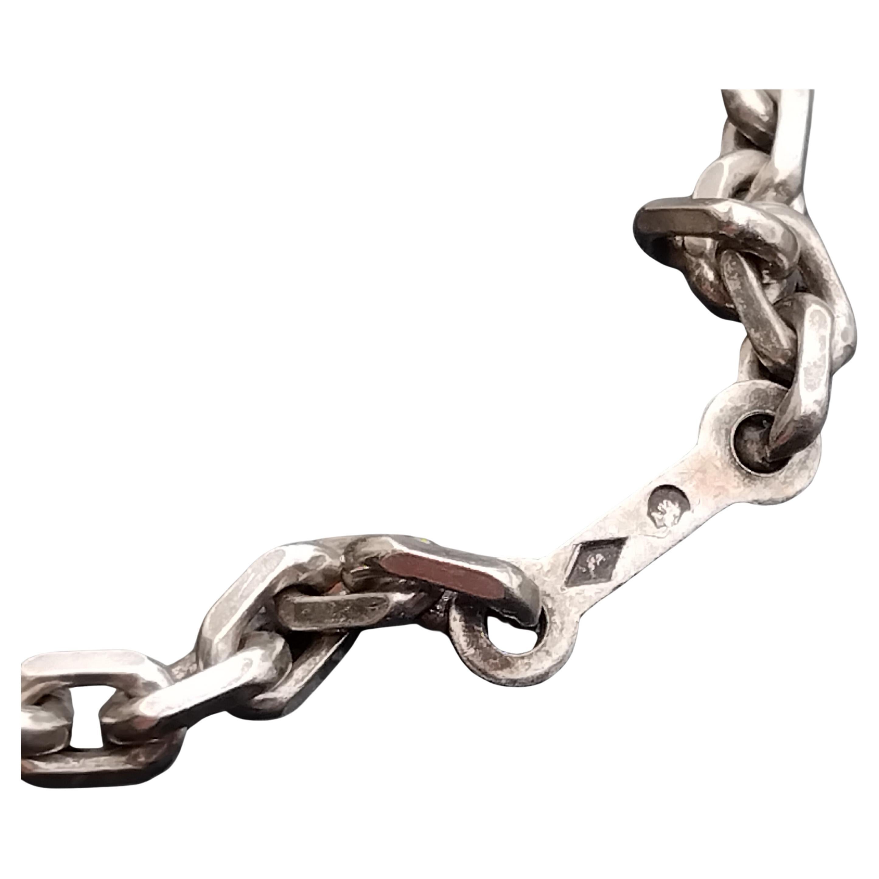 Hermès Silver Keychain Key Holder Dachshund Dog Shaped For Sale 5