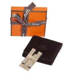 Fermasoldi con logo Hermes in argento