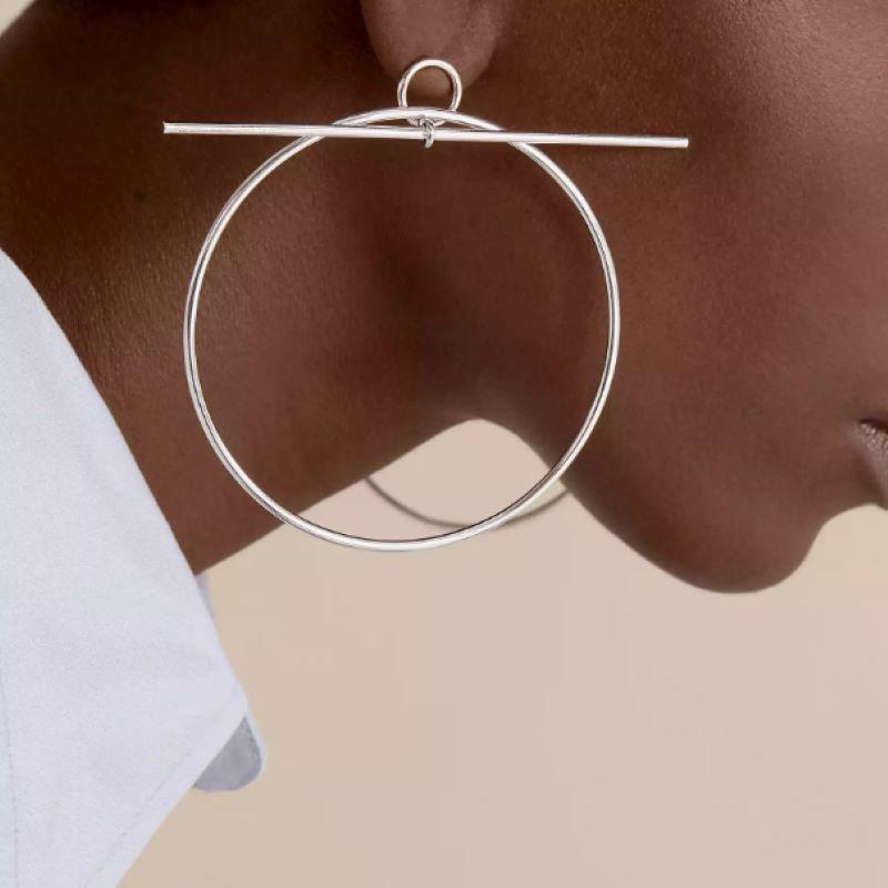 hermes loop earrings