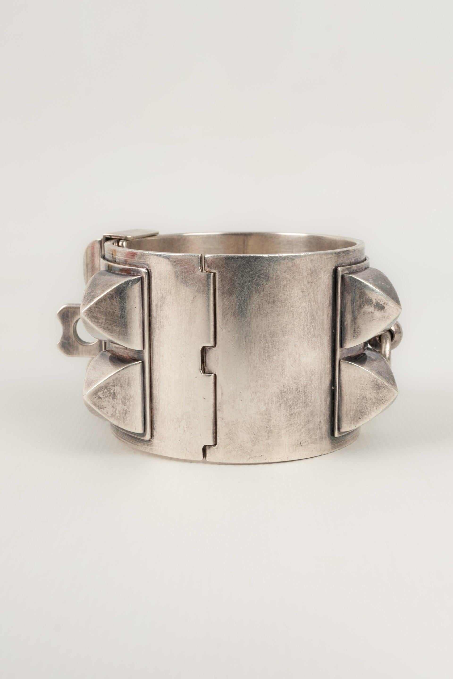 Hermès Silver Médor Cuff Bracelet 2
