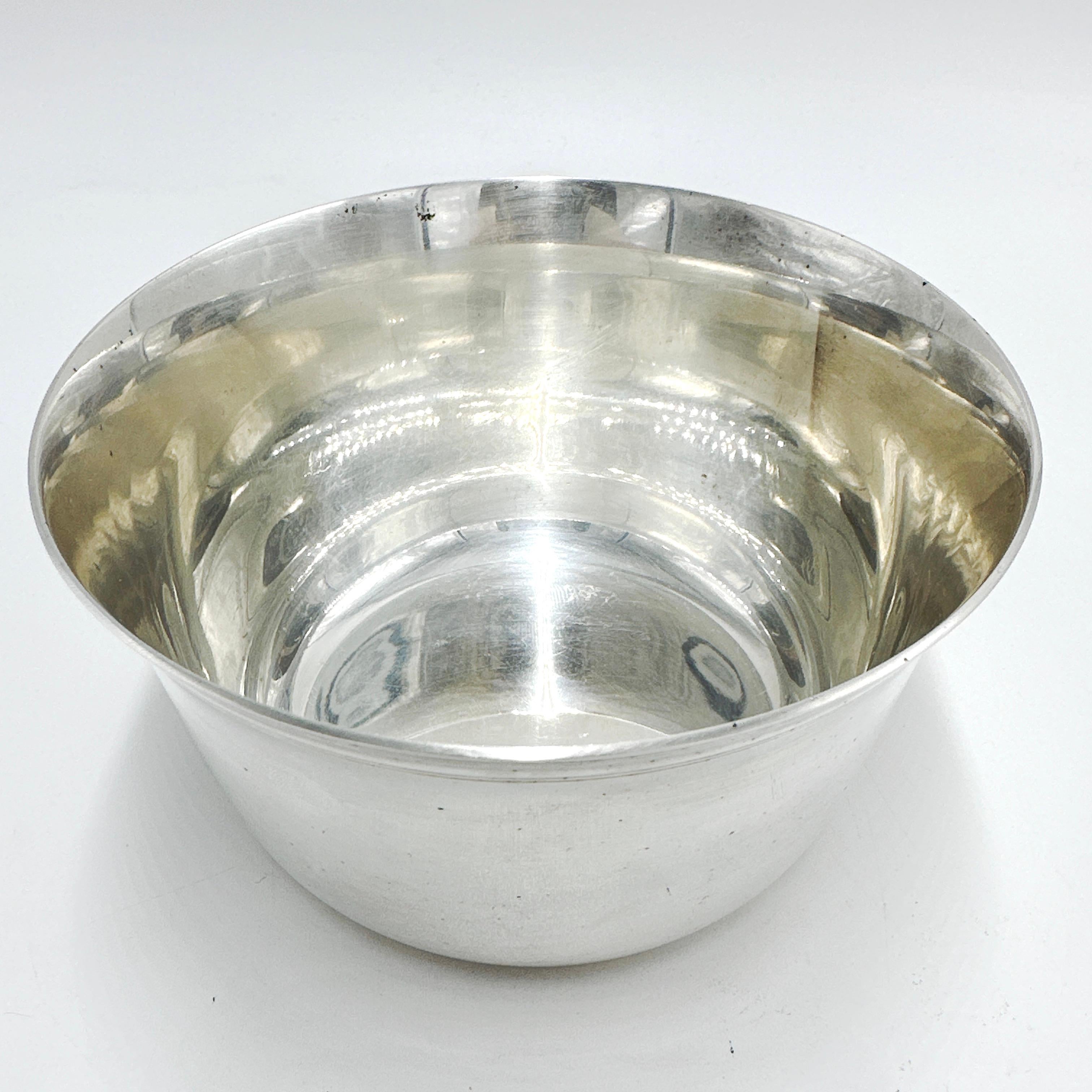 Hermes Silver Metal Bowl, 1980s For Sale 2