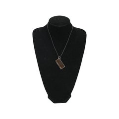 Hermes Silver Metal Symbole Amour Plate Pendant Set of 2 Necklaces