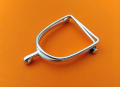 Hermès Silver Money Clip Gaetan de Percin Spur Shaped Horse Texas